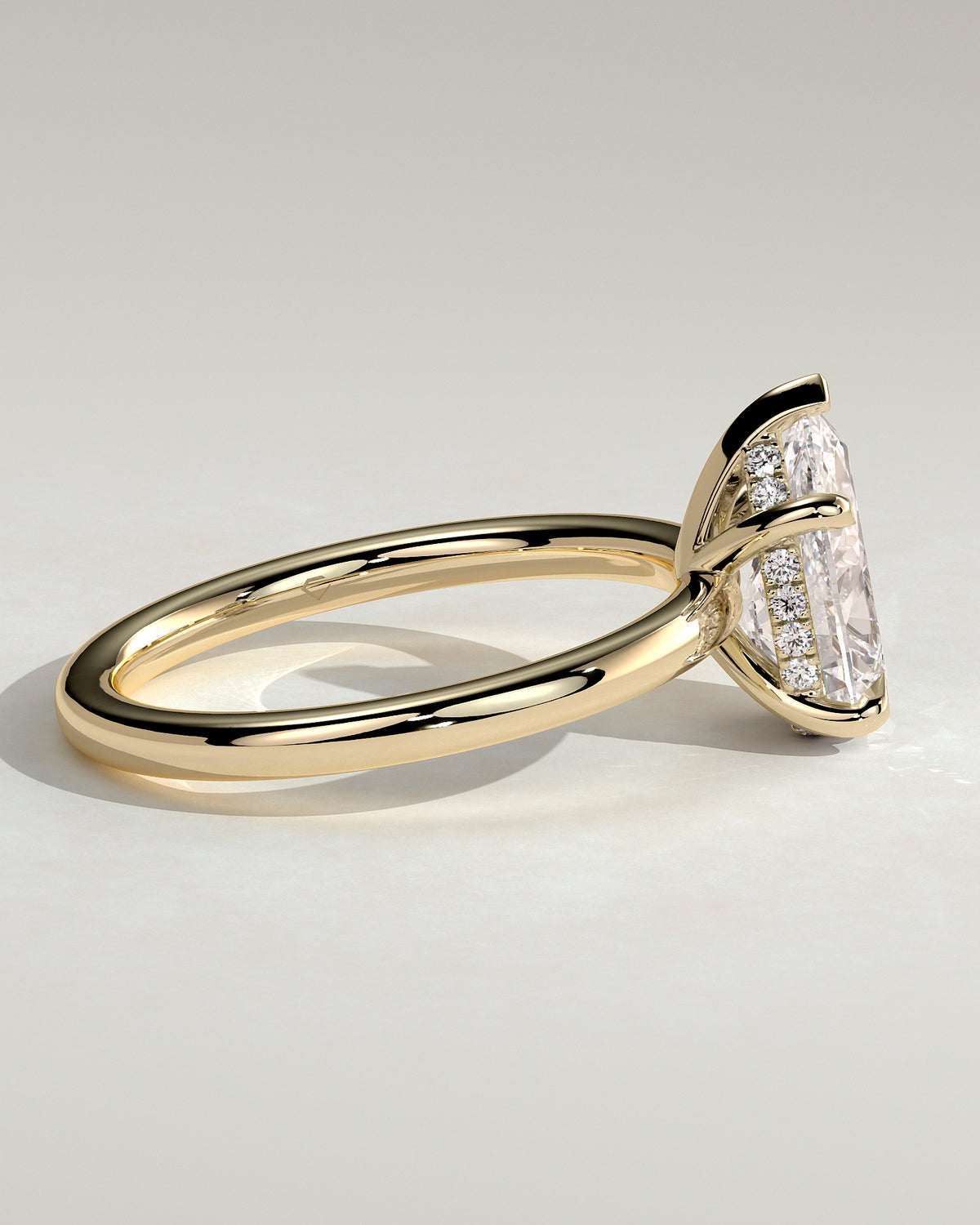 MET 0117 - 2 ct center stone - 18k Yellow Gold source reference - setting detail view