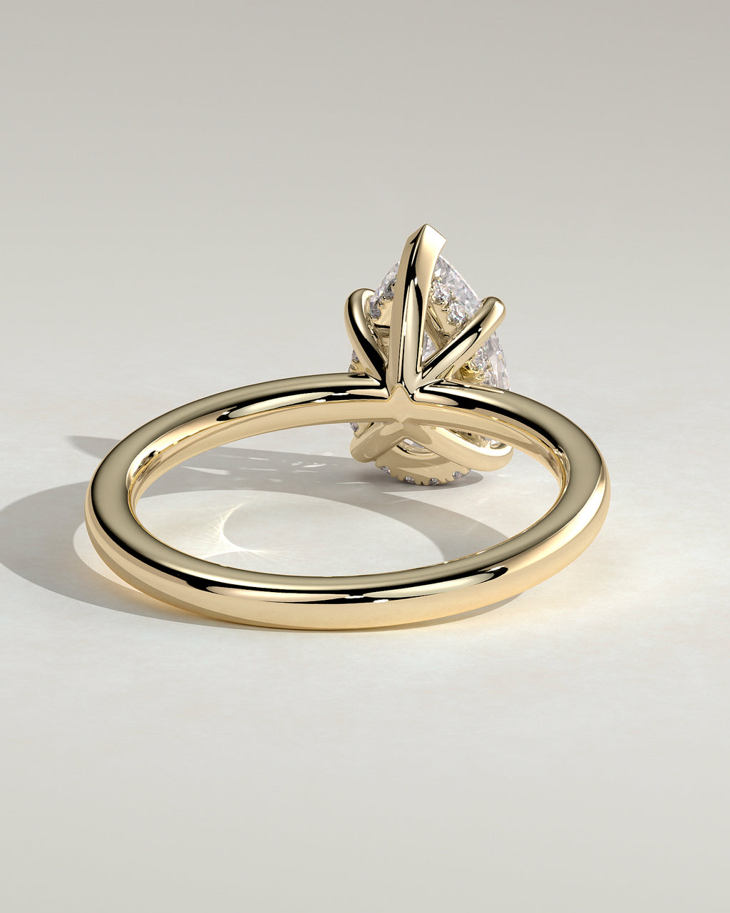 MET 0117 - 2 ct center stone - 18k Yellow Gold source reference - setting detail view