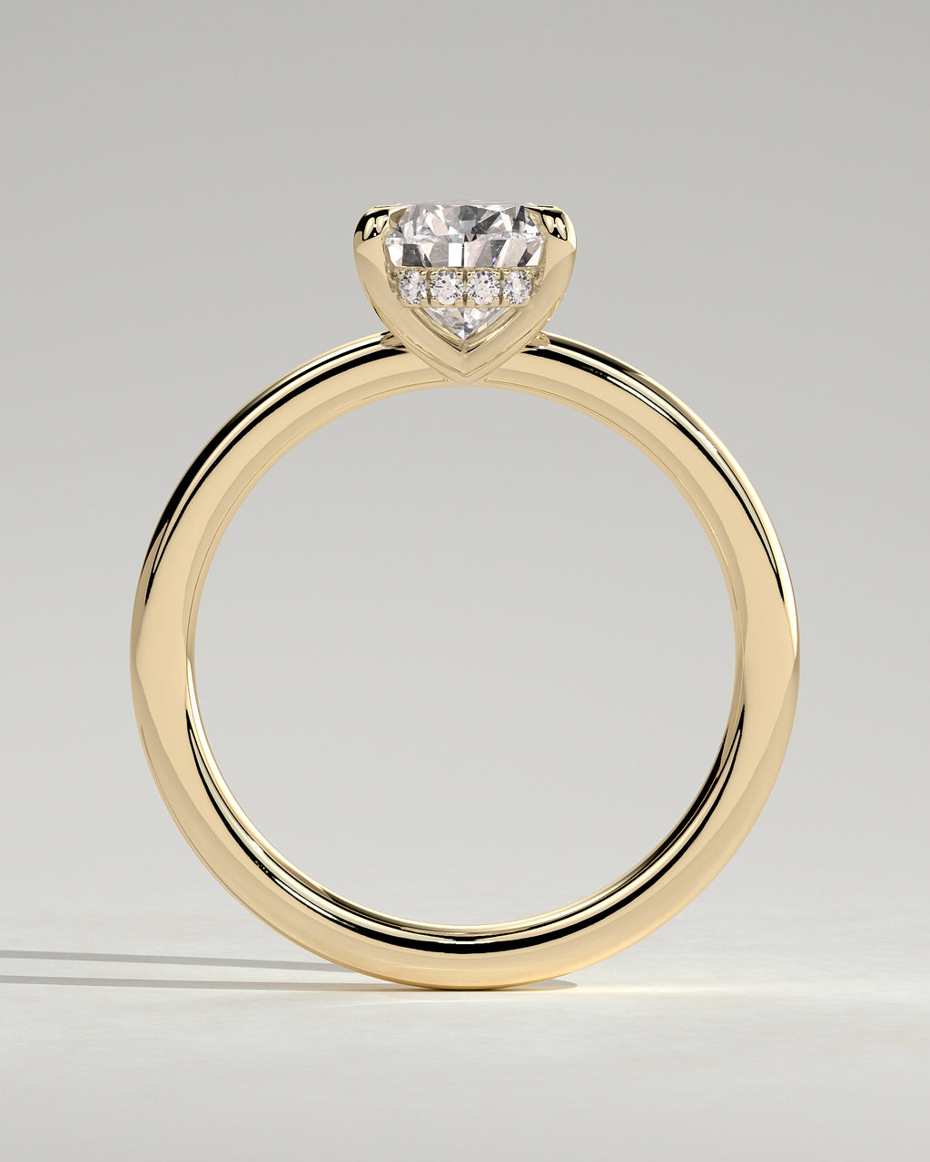 MET 0117 - 2 ct center stone - 18k Yellow Gold source reference - setting detail view