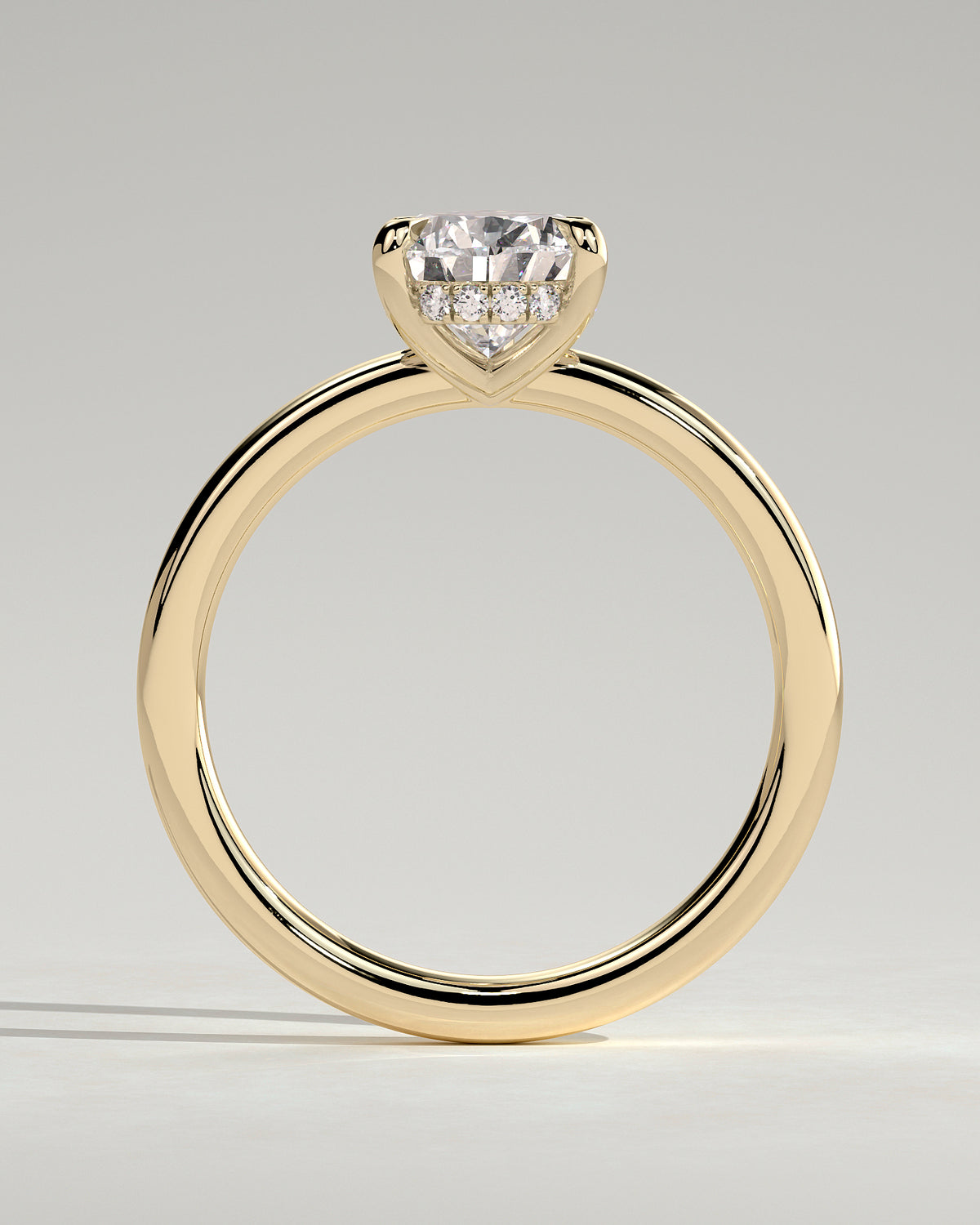 MET 0117 - 2 ct center stone - 18k Yellow Gold source reference - setting detail view