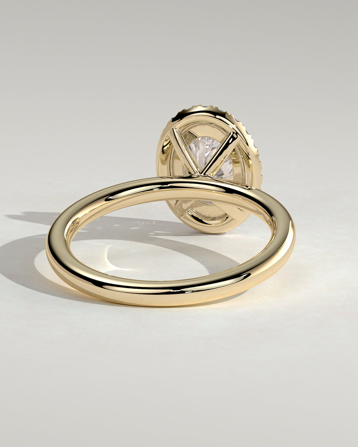 MET 0118 - 2 ct center stone - 18k Yellow Gold source reference - setting detail view