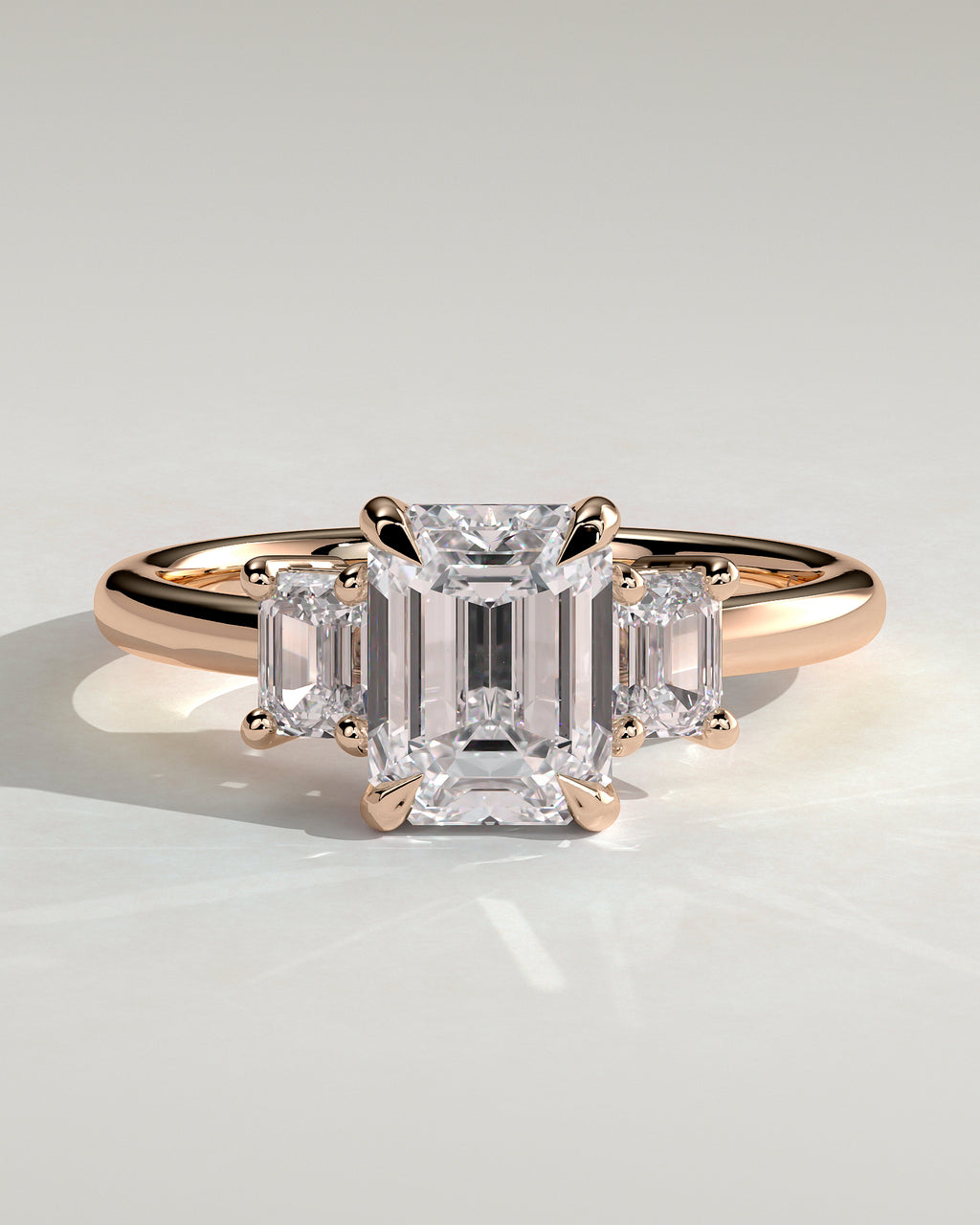 MET 0120 - 2 ct center stone - 18k Rose Gold source reference - front view