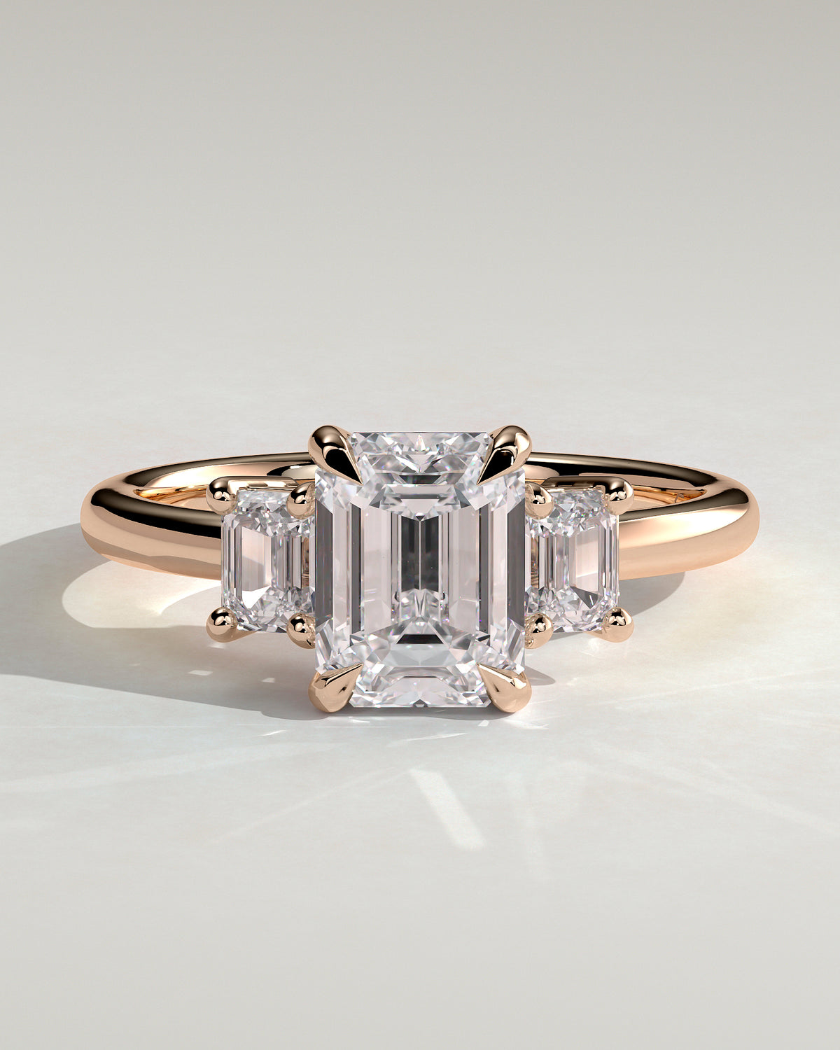 MET 0120 - 2 ct center stone - 18k Rose Gold source reference - front view