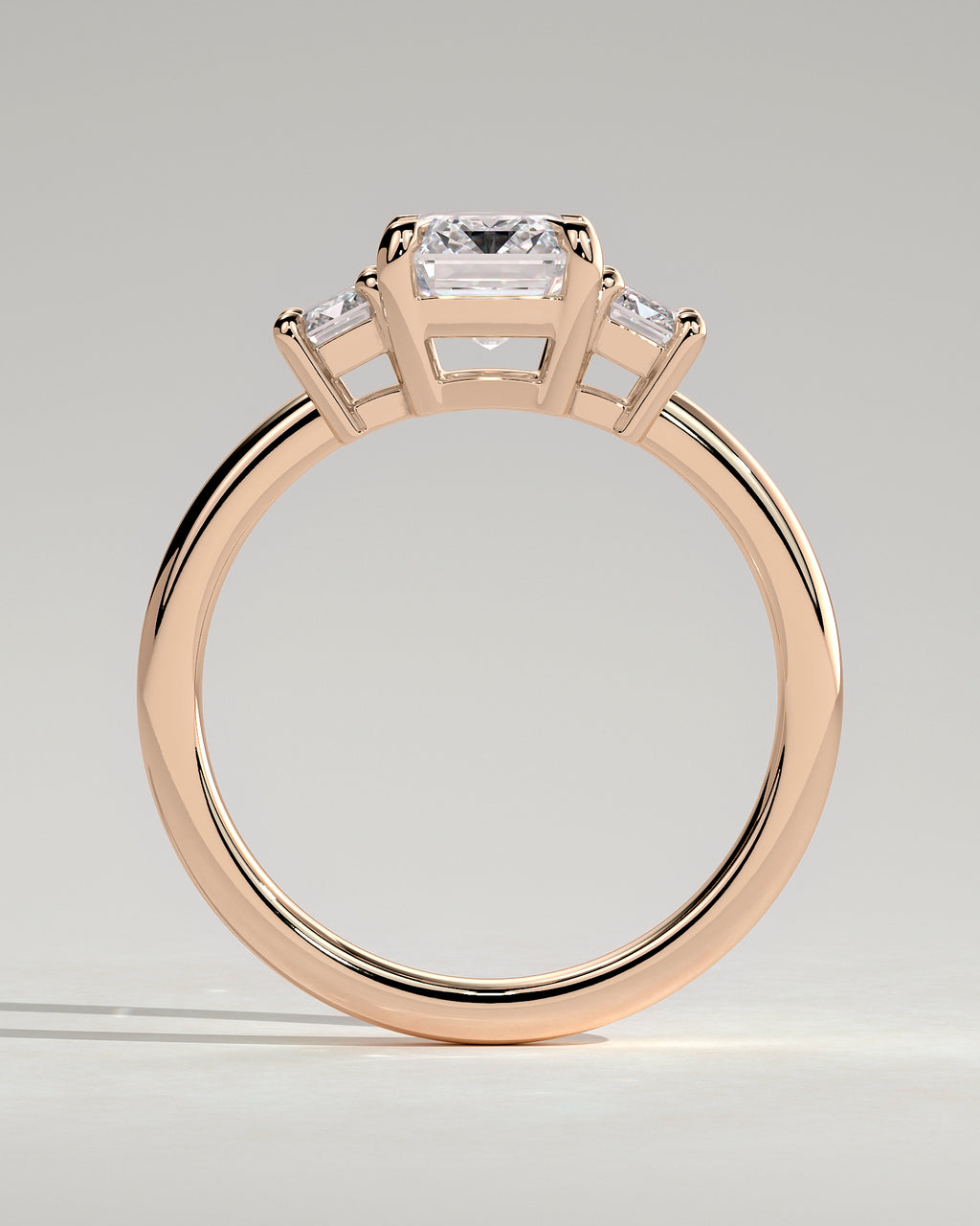 MET 0120 - 2 ct center stone - 18k Rose Gold source reference - setting detail view