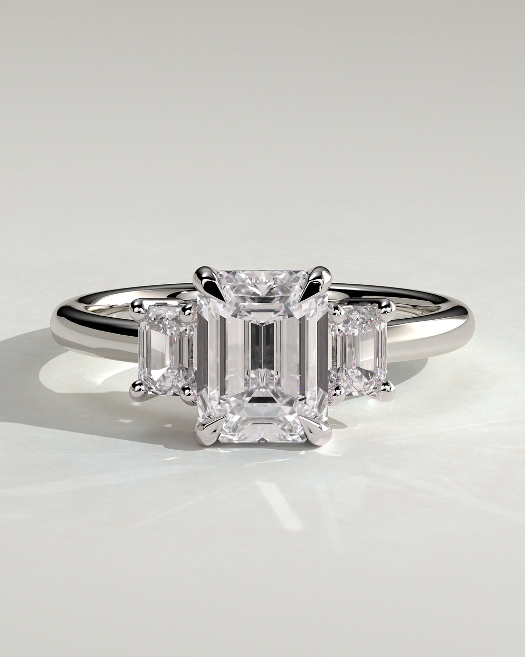 MET 0120 - 2 ct center stone - 18k White Gold source reference - front view