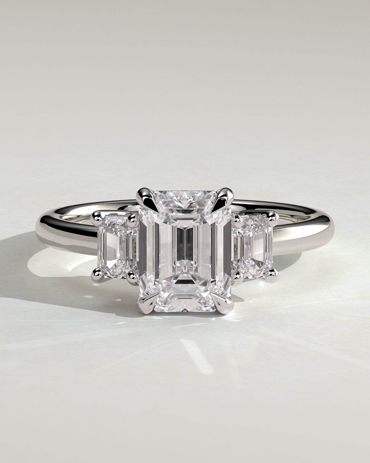 MET 0120 - 2 ct center stone - 18k White Gold source reference - front view