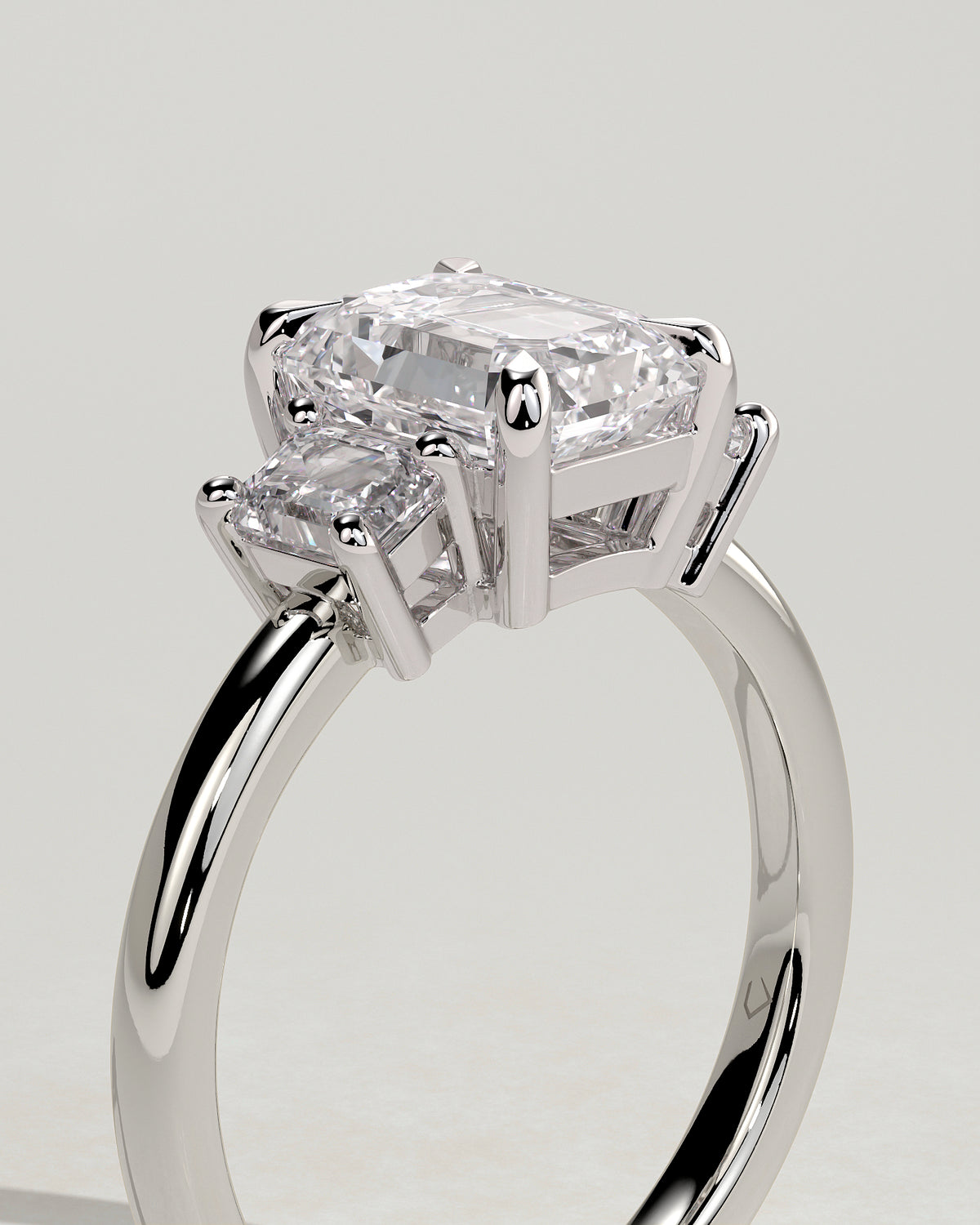 MET 0120 - 2 ct center stone - 18k White Gold source reference - setting detail view