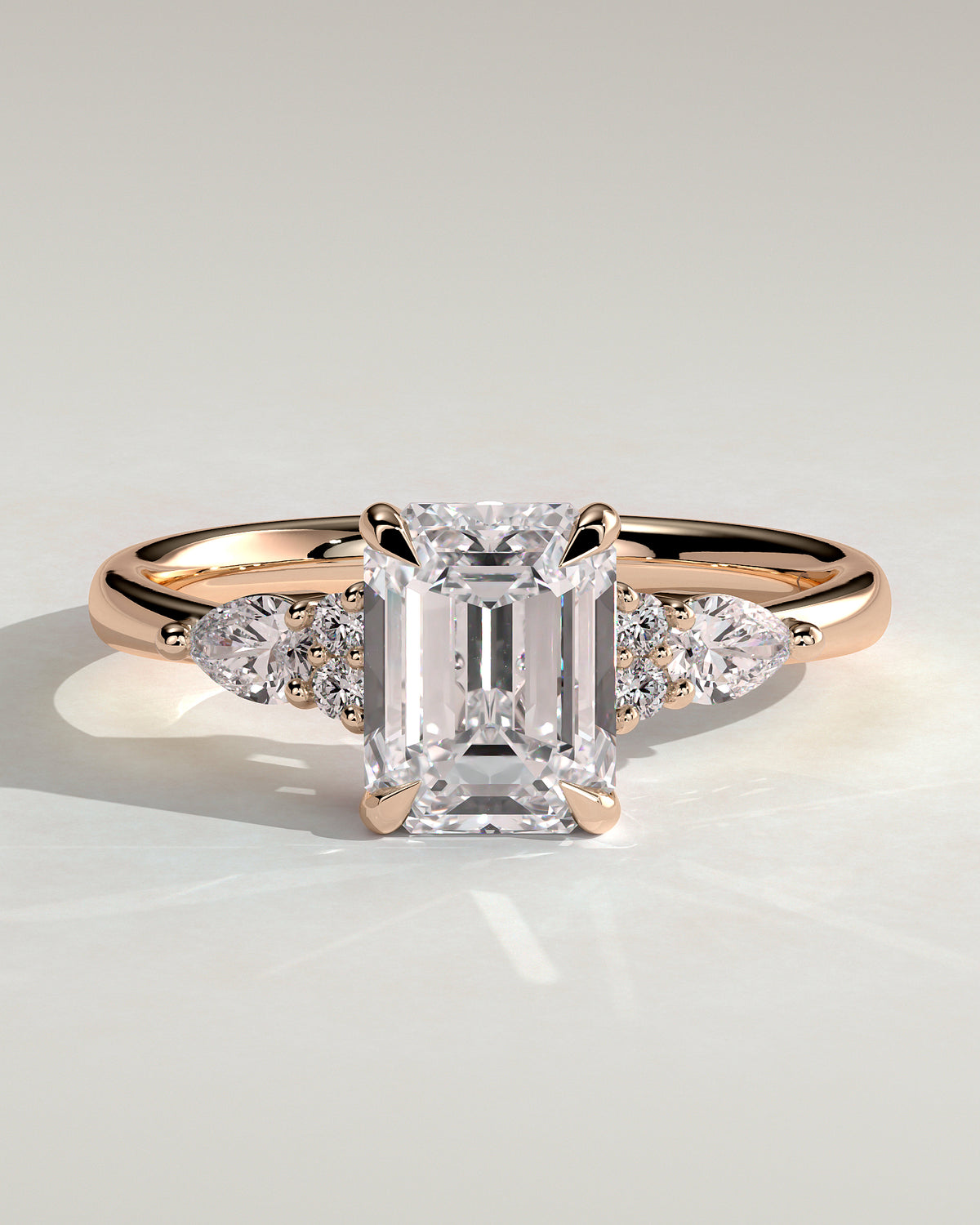 MET 0121 - 2 ct center stone - 18k Rose Gold source reference - front view