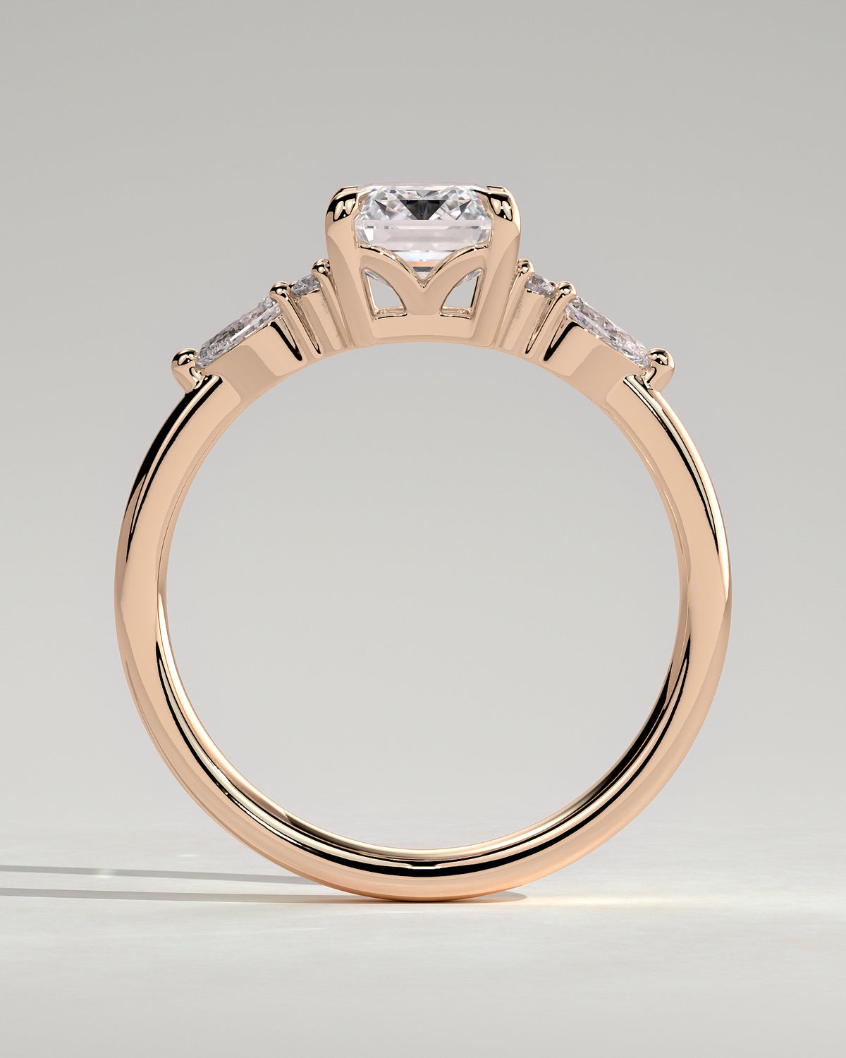 MET 0121 - 2 ct center stone - 18k Rose Gold source reference - setting detail view