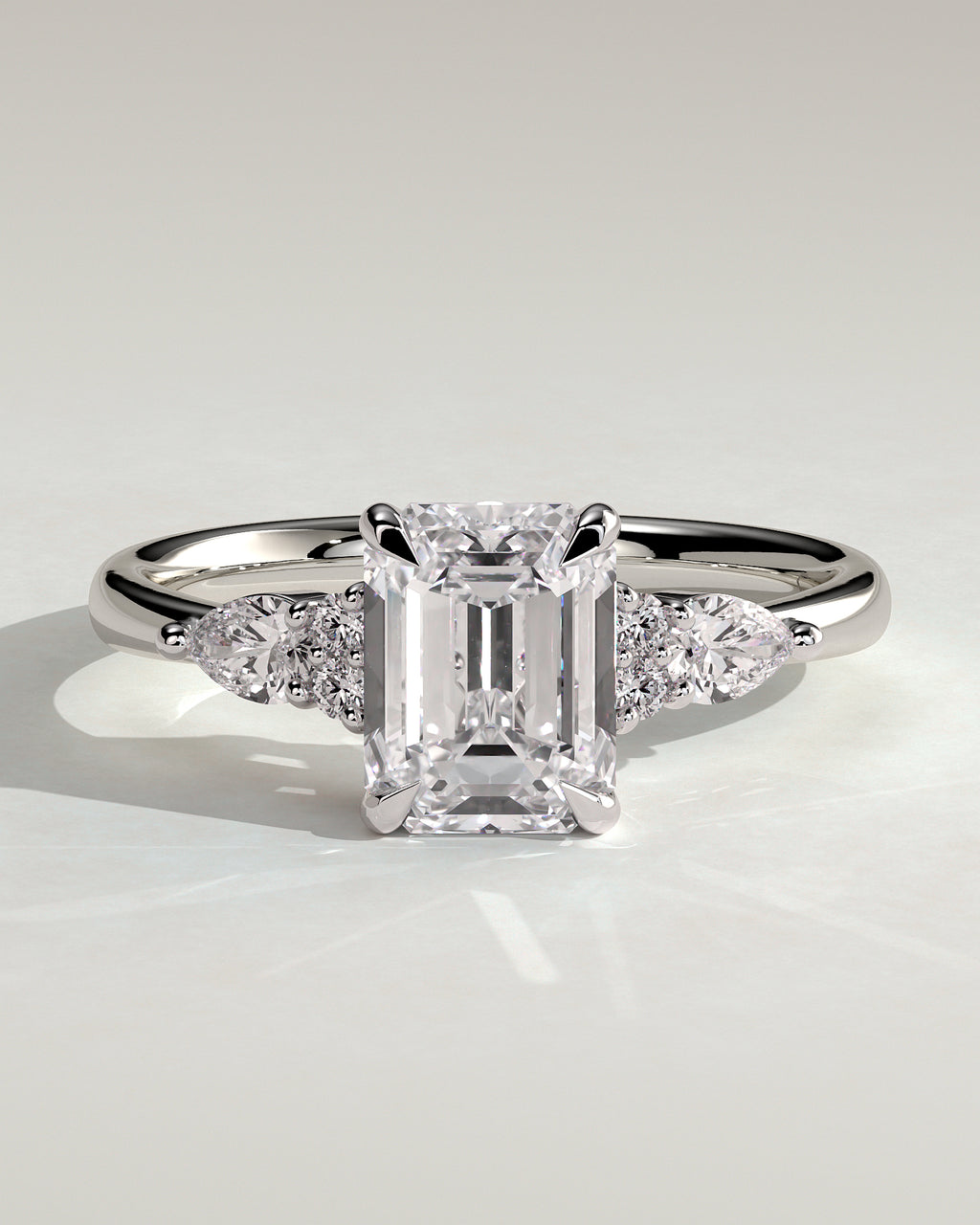 MET 0121 - 2 ct center stone - 18k White Gold source reference - front view