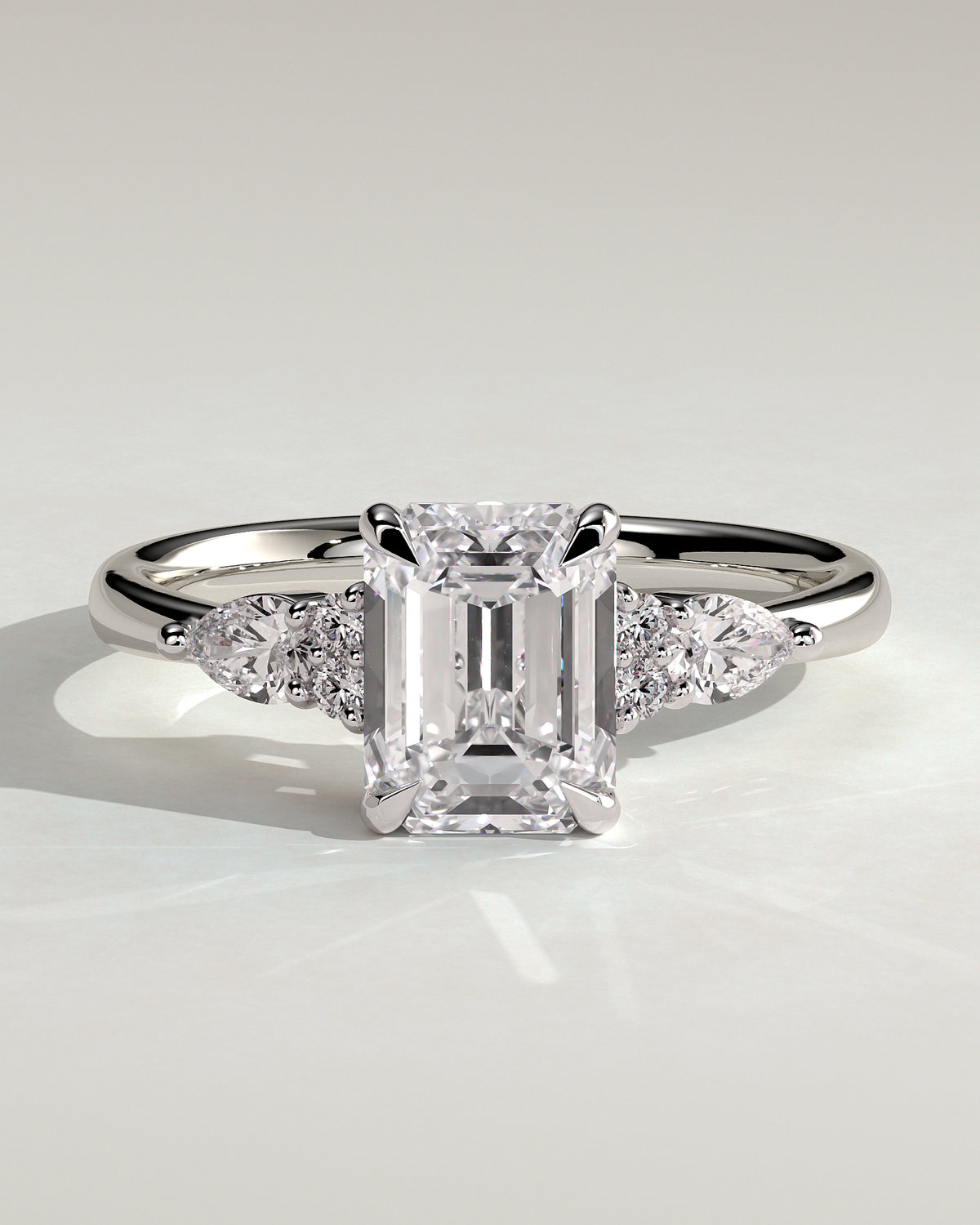 MET 0121 - 2 ct center stone - 18k White Gold source reference - front view