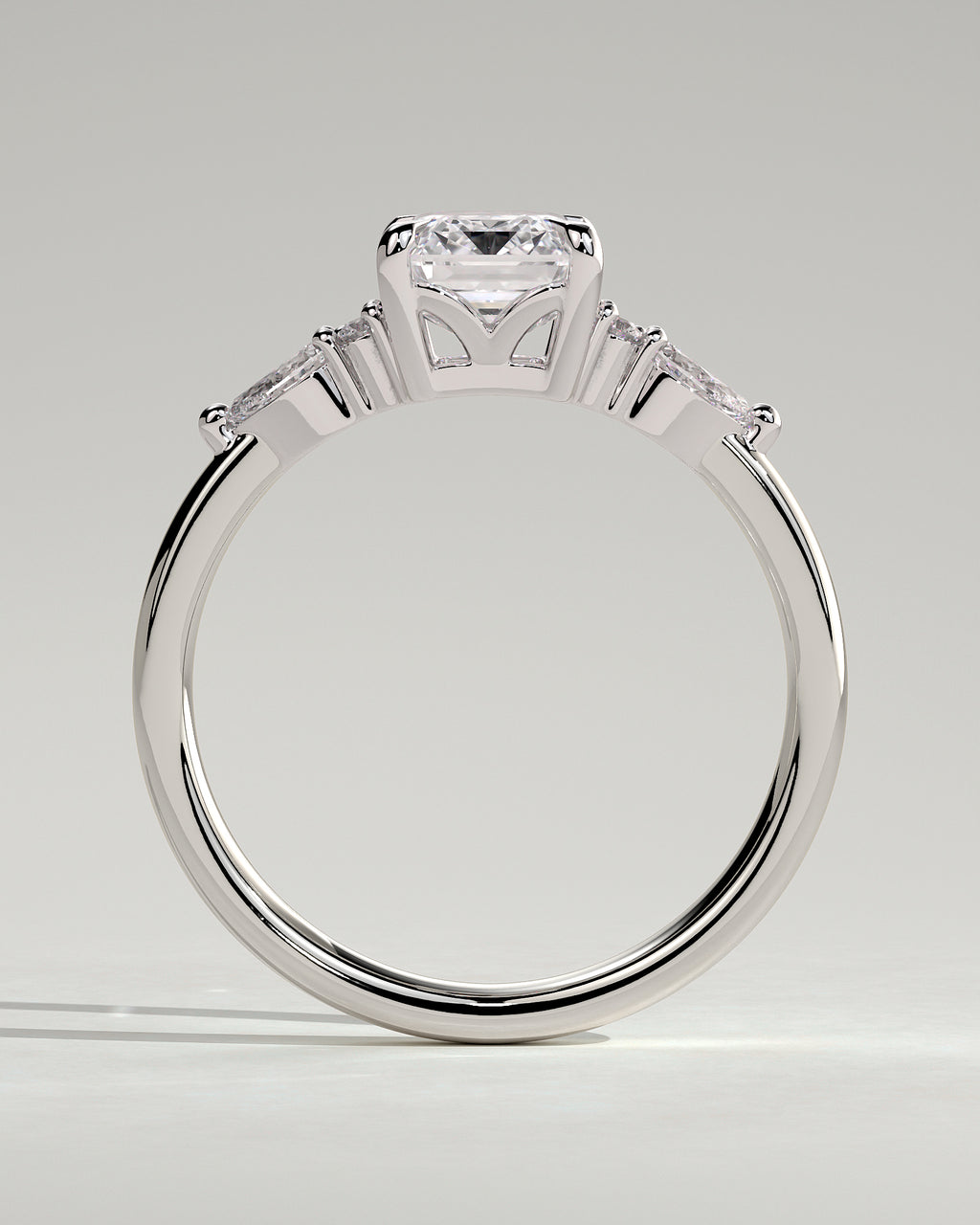MET 0121 - 2 ct center stone - 18k White Gold source reference - setting detail view
