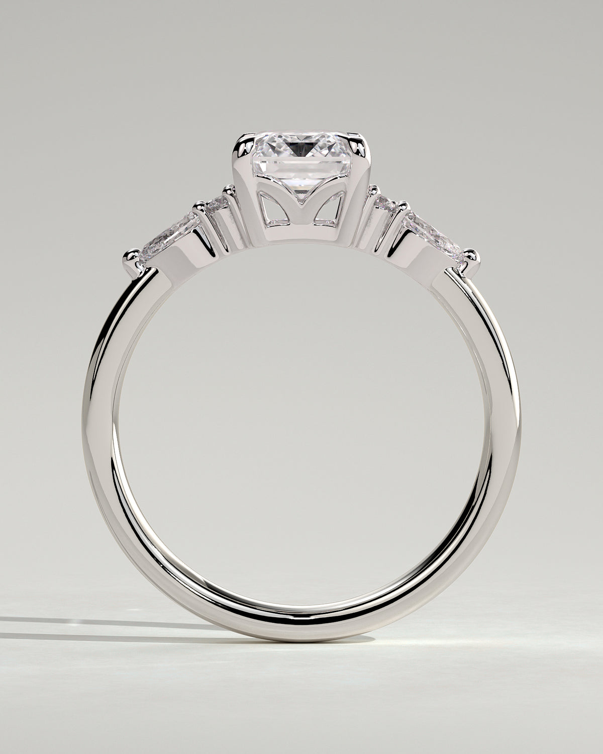 MET 0121 - 2 ct center stone - 18k White Gold source reference - setting detail view