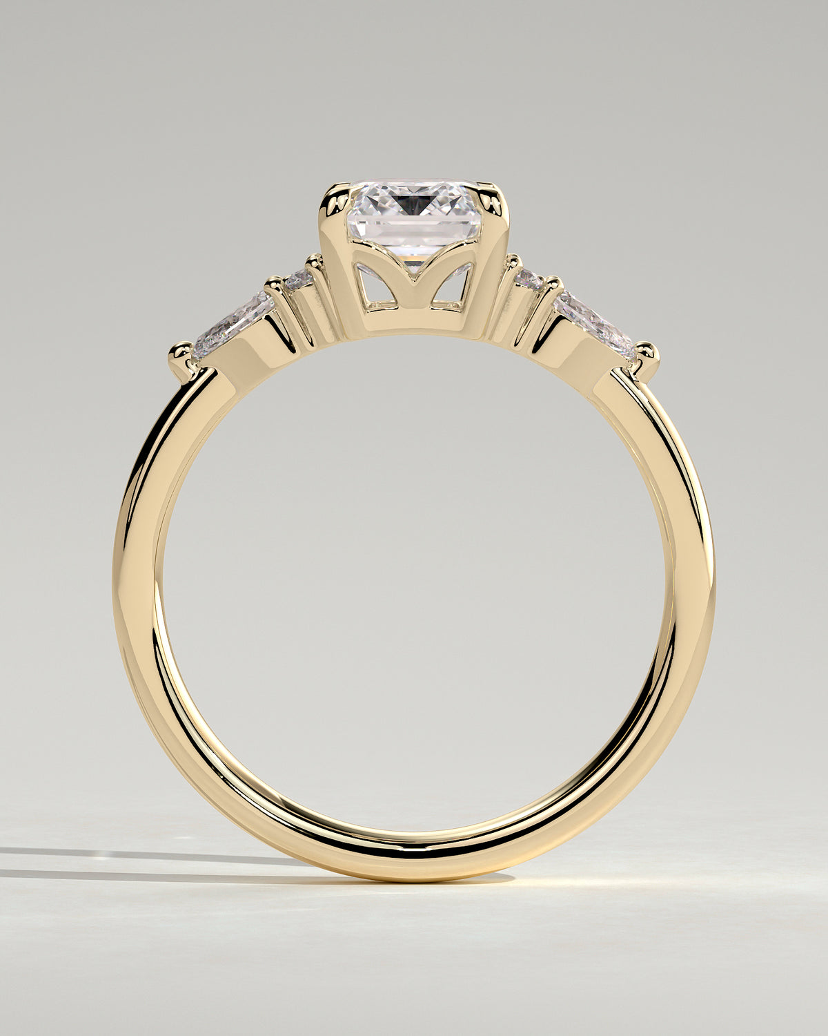 MET 0121 - 2 ct center stone - 18k Yellow Gold source reference - setting detail view