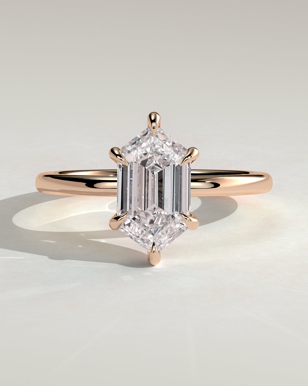 MET 0122 - 2 ct center stone - 18k Rose Gold source reference - front view