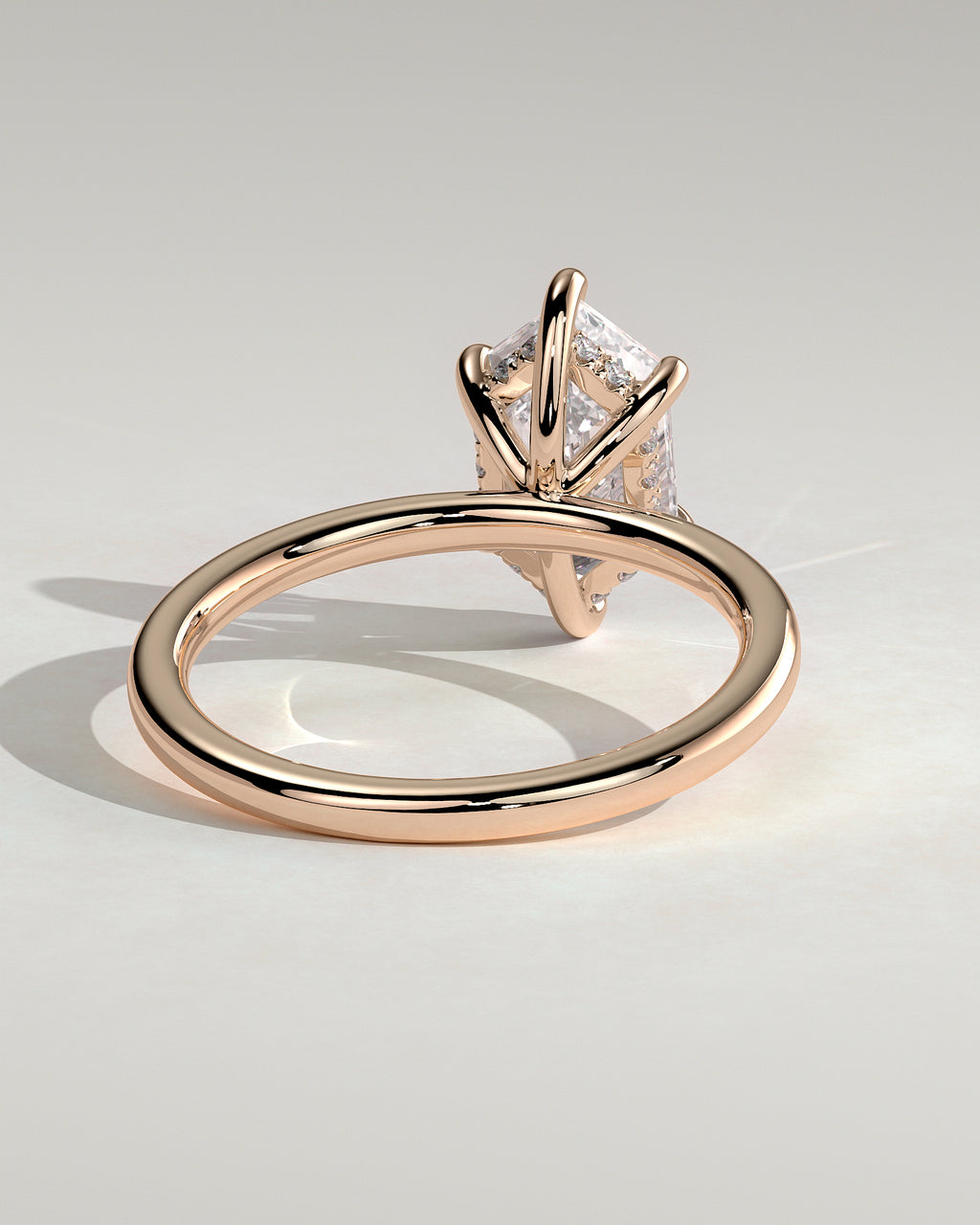 MET 0122 - 2 ct center stone - 18k Rose Gold source reference - setting detail view
