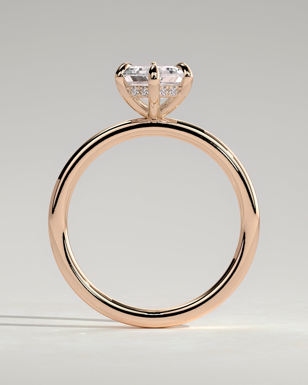 MET 0122 - 2 ct center stone - 18k Rose Gold source reference - setting detail view