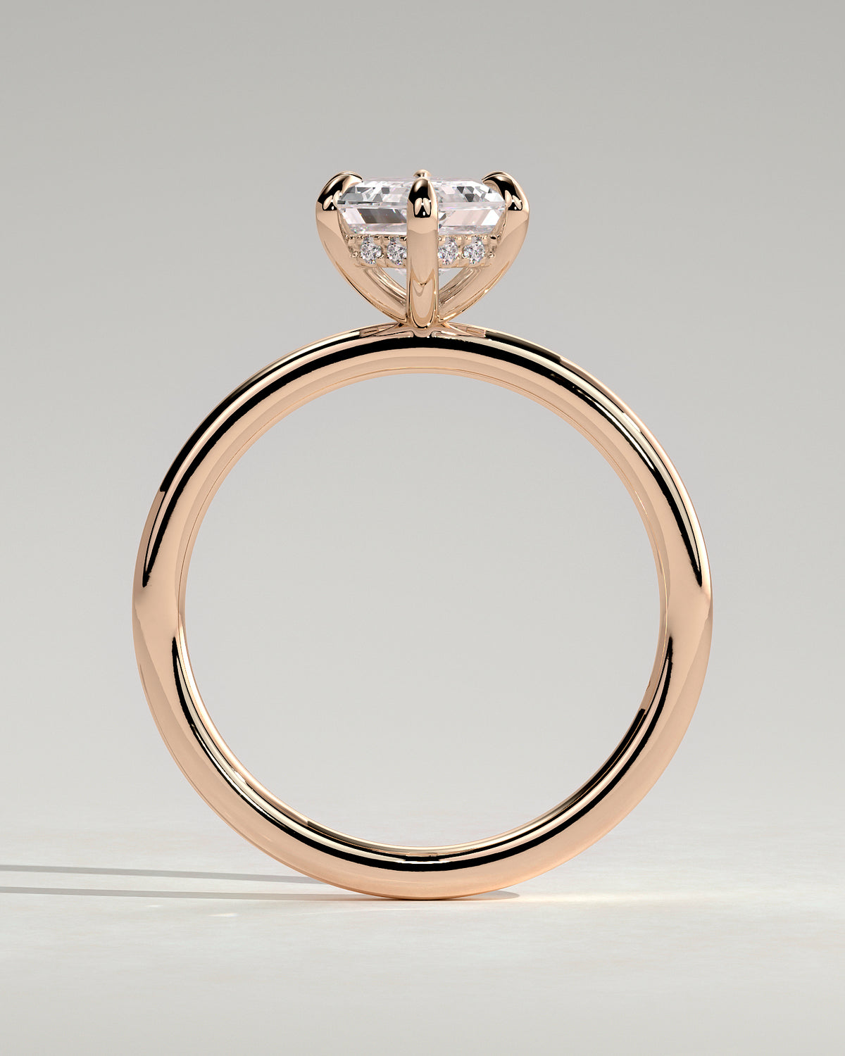 MET 0122 - 2 ct center stone - 18k Rose Gold source reference - setting detail view
