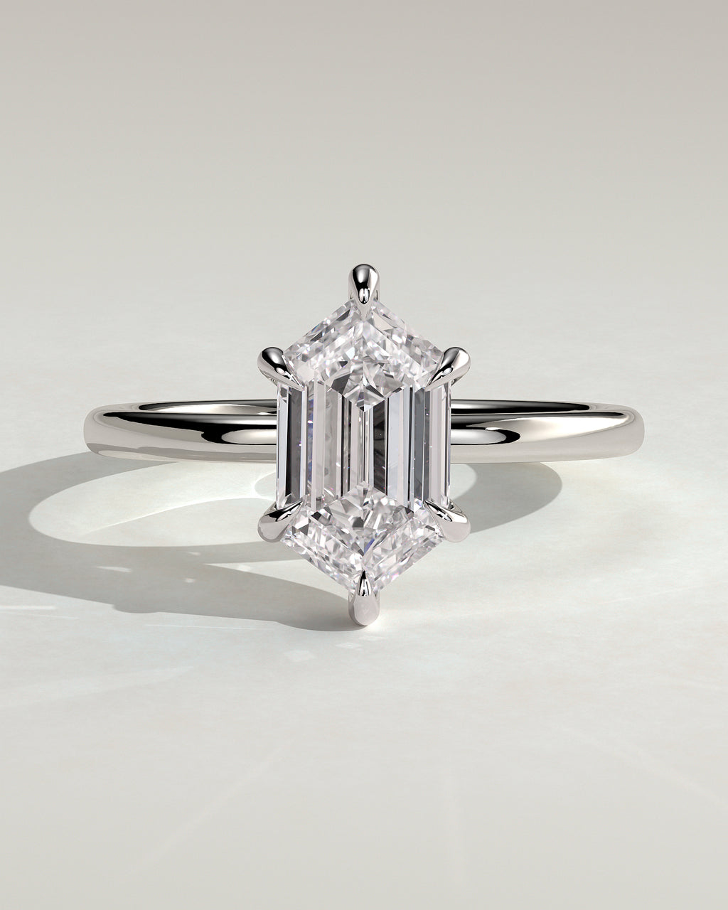 MET 0122 - 2 ct center stone - 18k White Gold source reference - front view