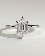 MET 0122 - 2 ct center stone - 18k White Gold source reference - front view