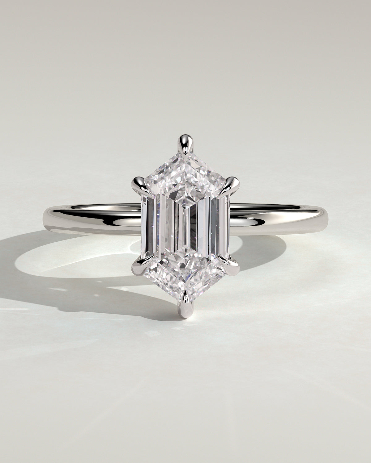MET 0122 - 2 ct center stone - 18k White Gold source reference - front view