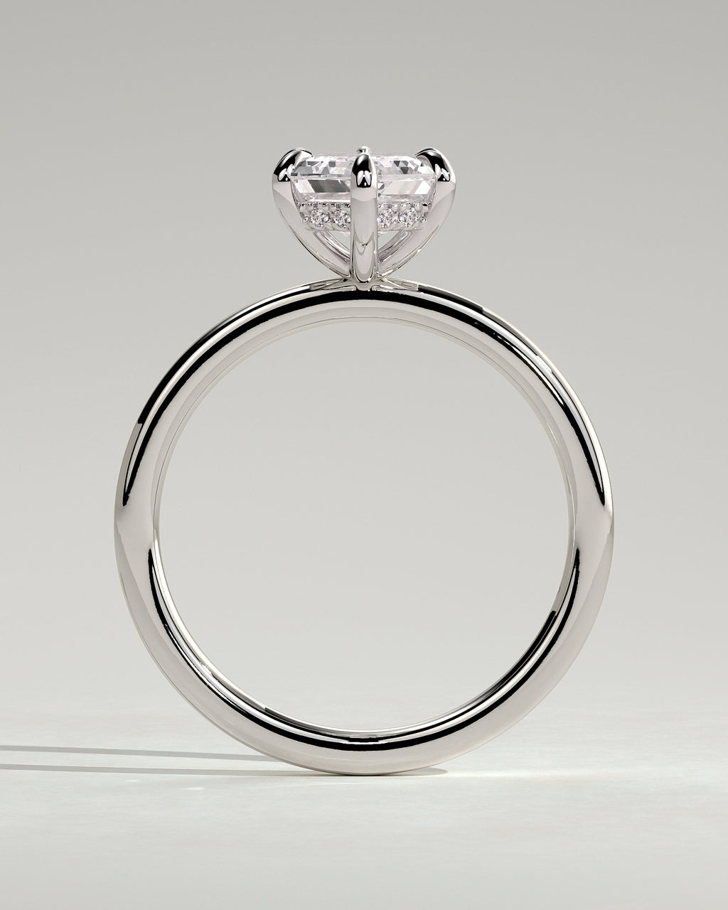 MET 0122 - 2 ct center stone - 18k White Gold source reference - setting detail view