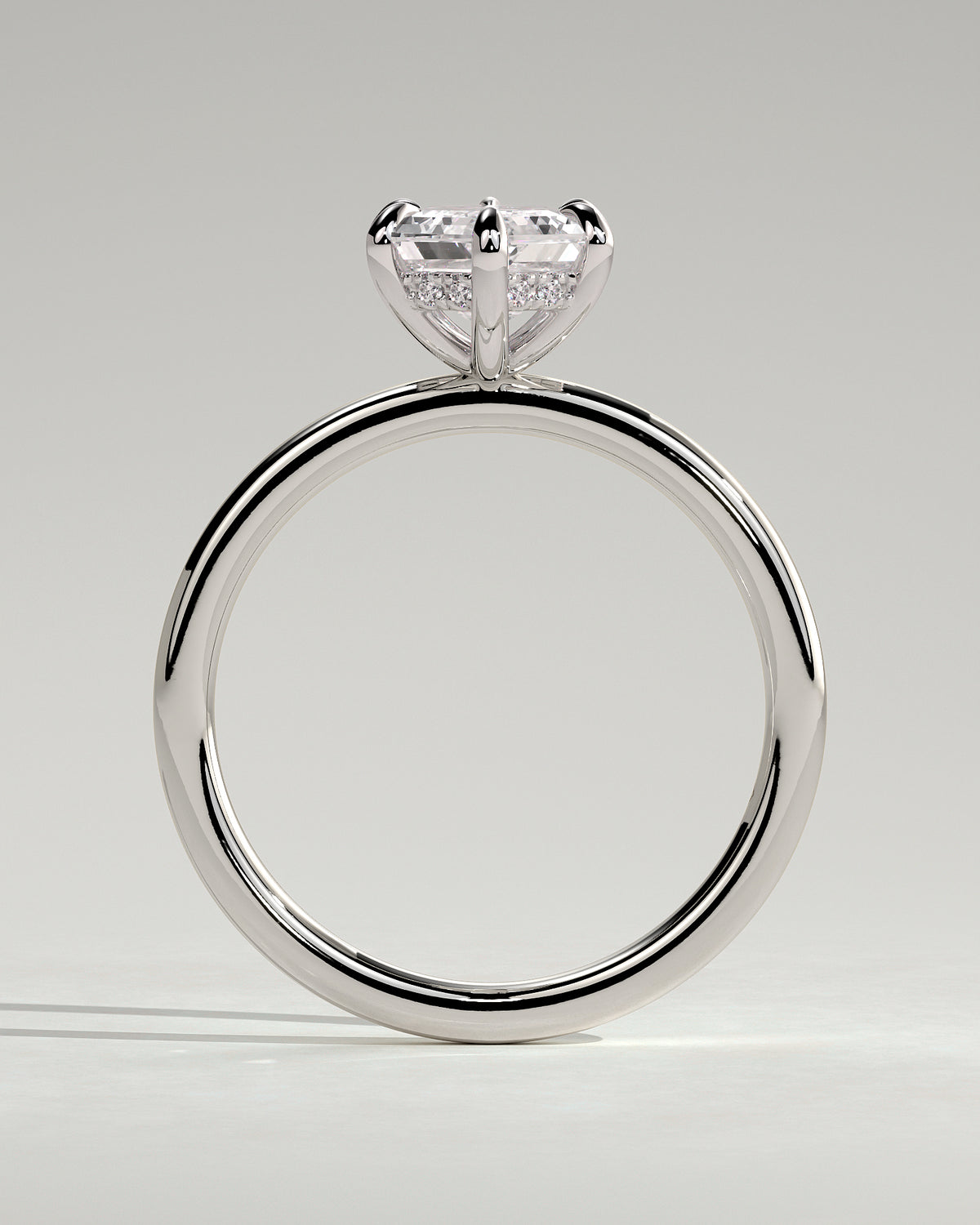 MET 0122 - 2 ct center stone - 18k White Gold source reference - setting detail view