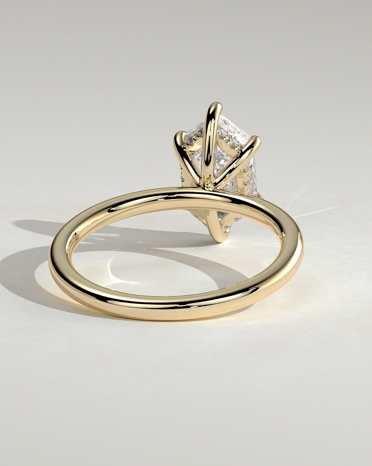 MET 0122 - 2 ct center stone - 18k Yellow Gold source reference - setting detail view
