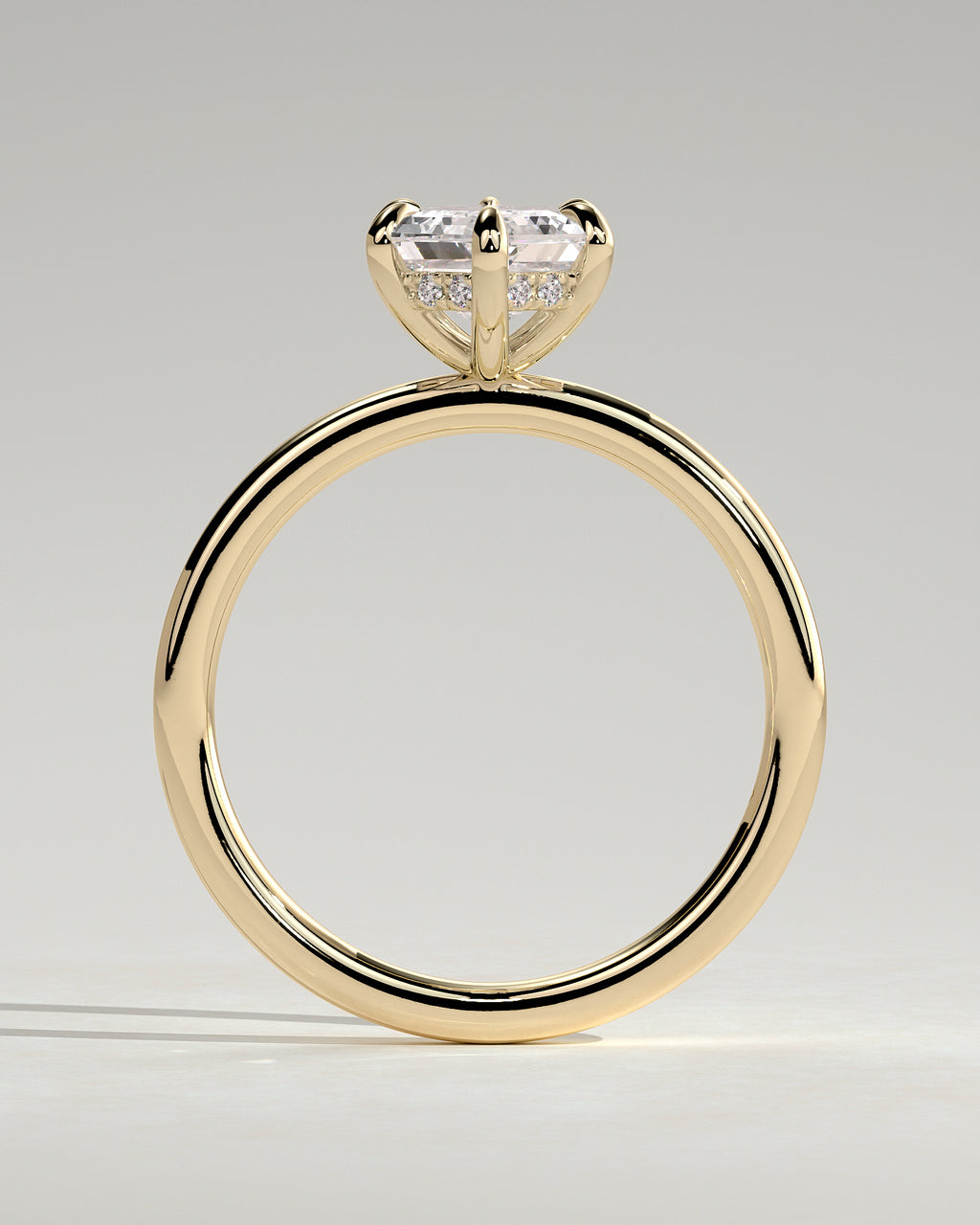 MET 0122 - 2 ct center stone - 18k Yellow Gold source reference - setting detail view