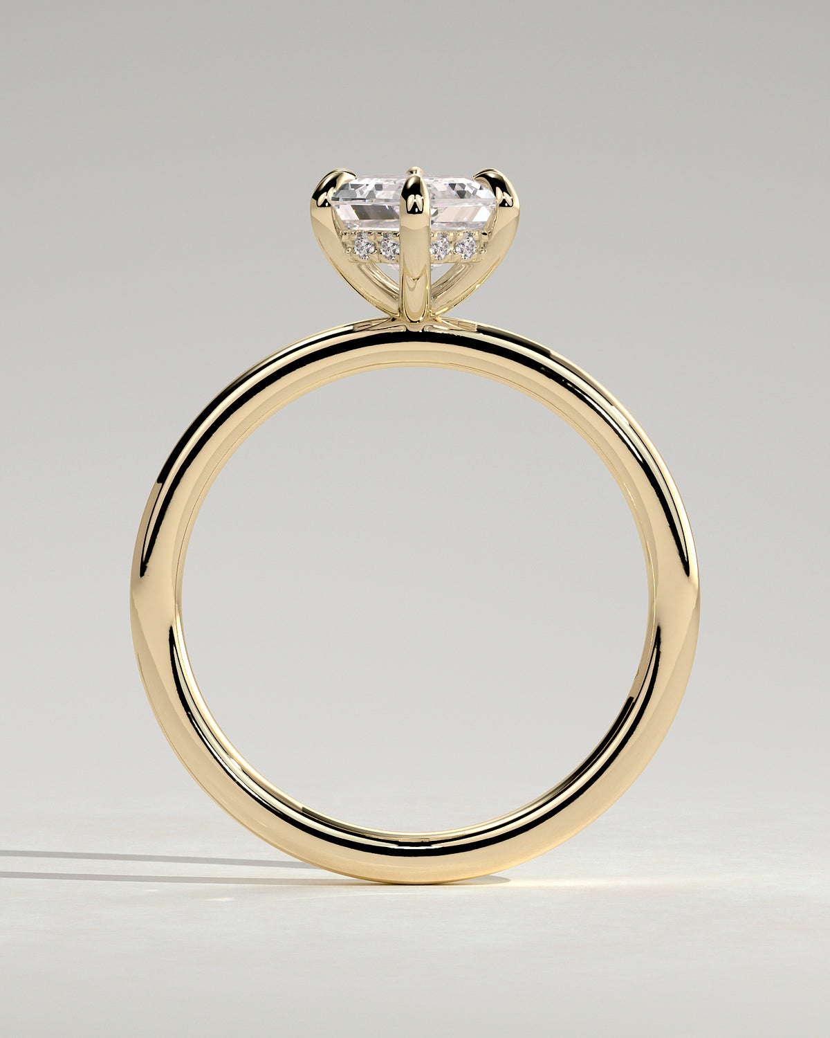 MET 0122 - 2 ct center stone - 18k Yellow Gold source reference - setting detail view