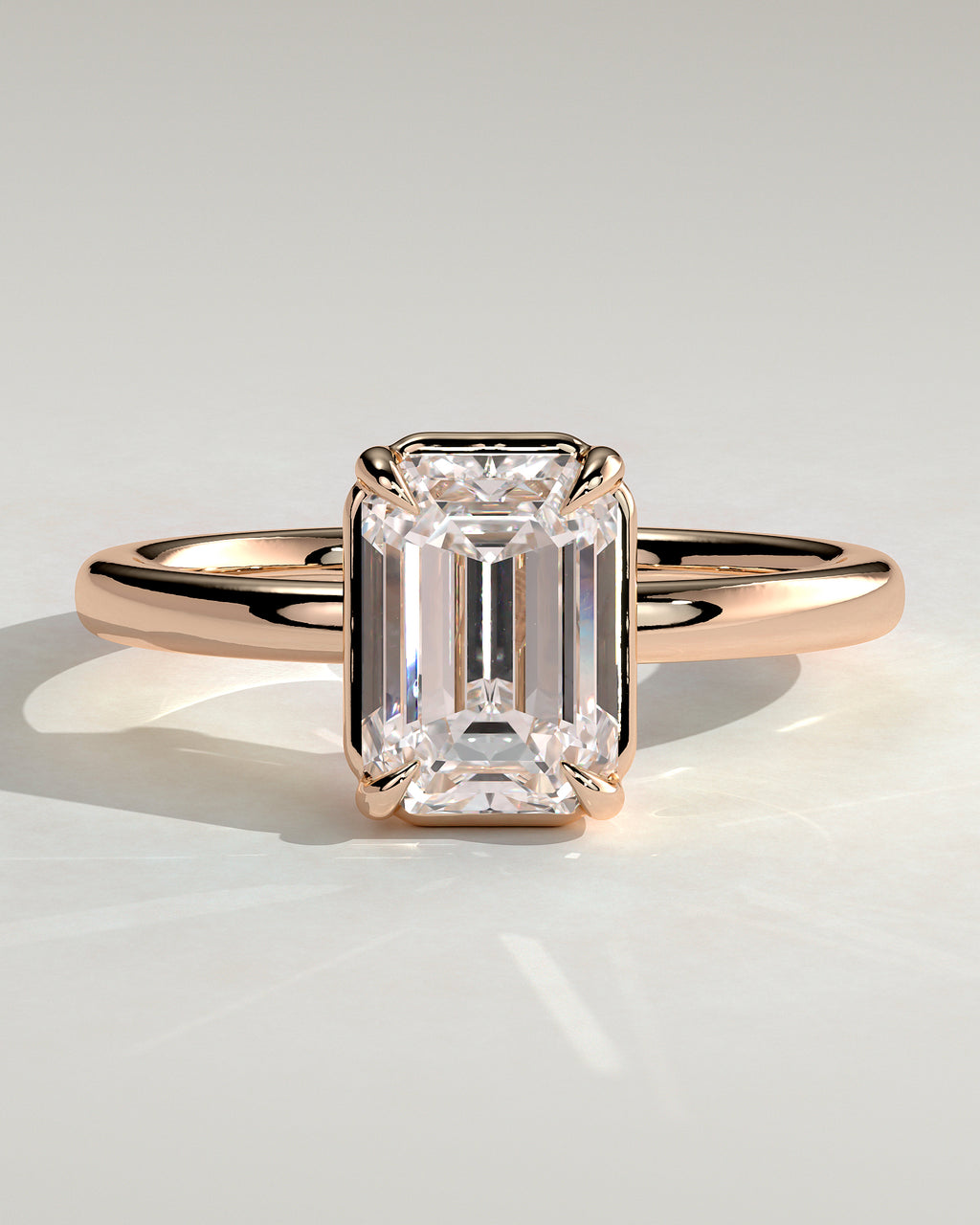 MET 0123 - 2 ct center stone - 18k Rose Gold source reference - front view