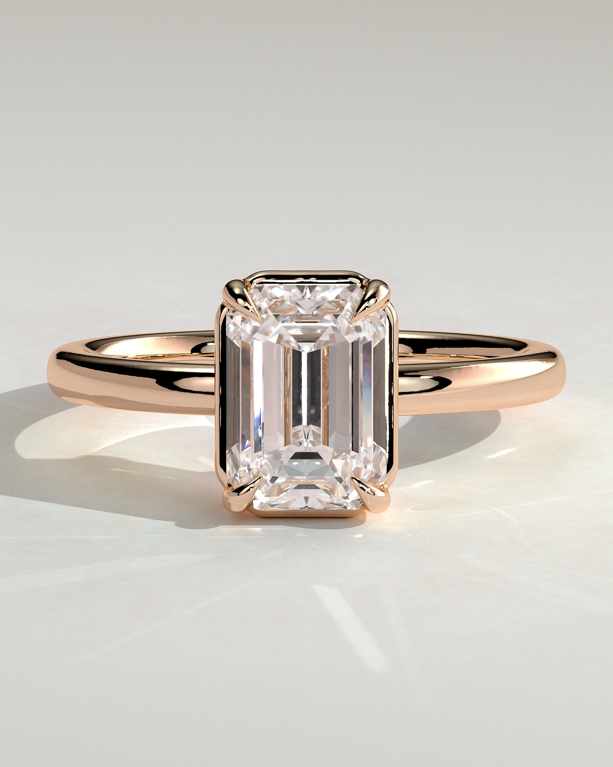 MET 0123 - 2 ct center stone - 18k Rose Gold source reference - front view