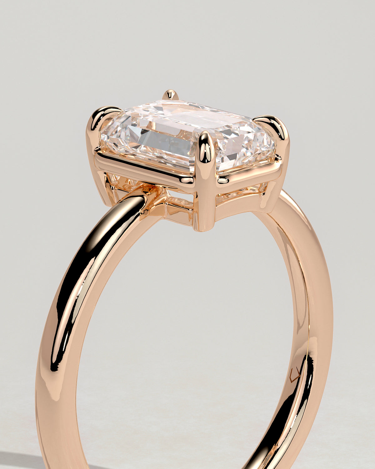 MET 0123 - 2 ct center stone - 18k Rose Gold source reference - setting detail view