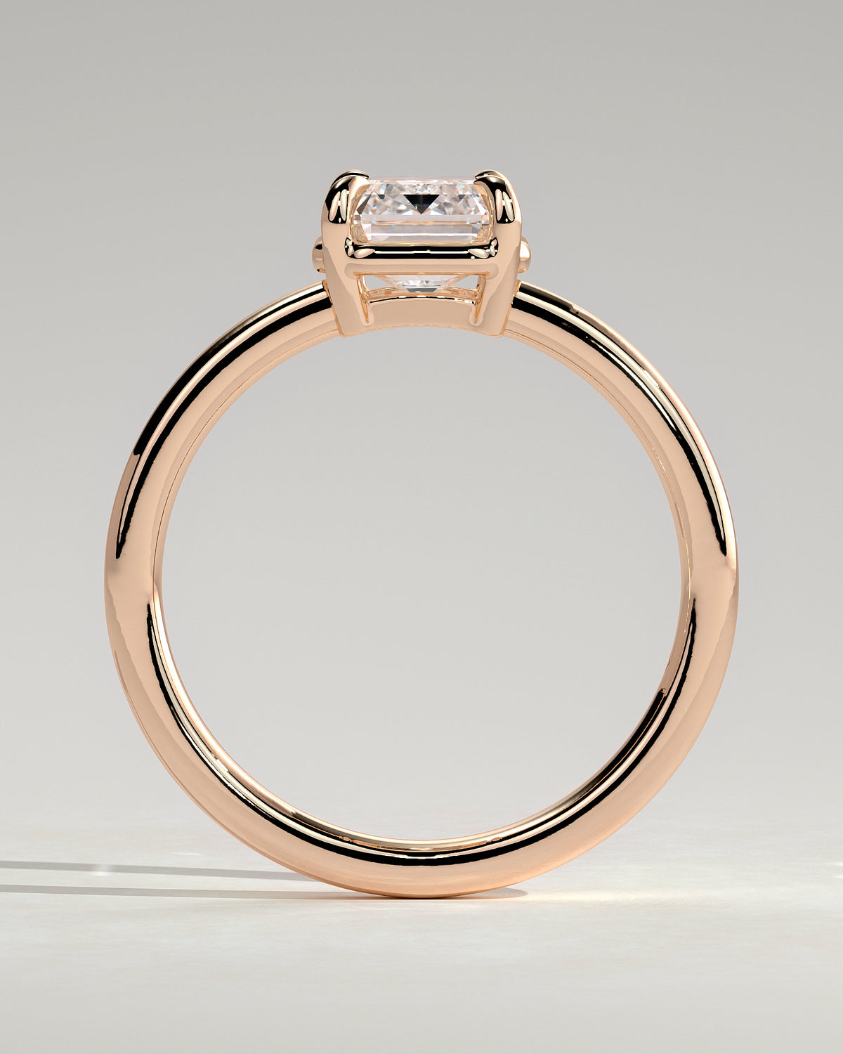 MET 0123 - 2 ct center stone - 18k Rose Gold source reference - setting detail view