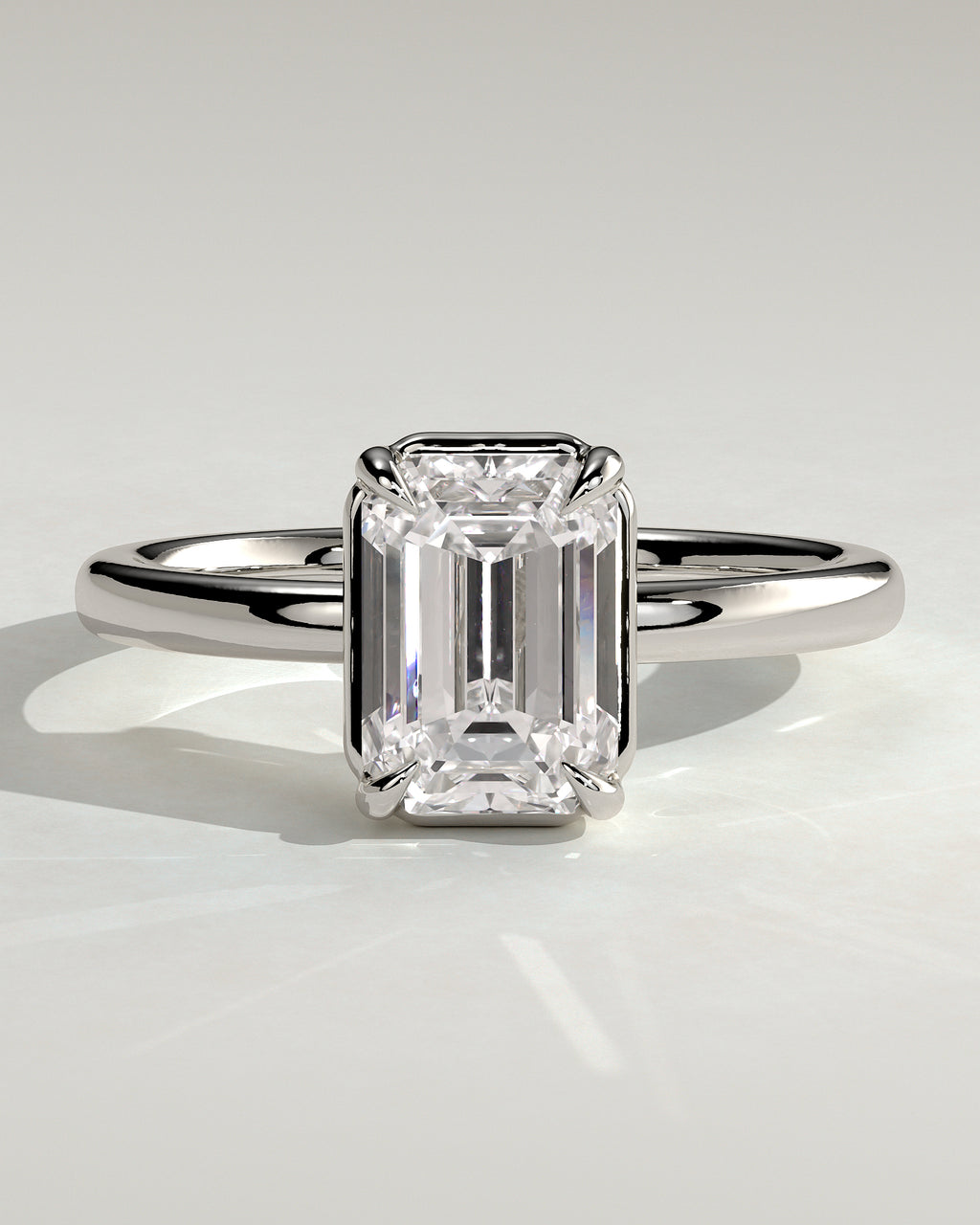 MET 0123 - 2 ct center stone - 18k White Gold source reference - front view