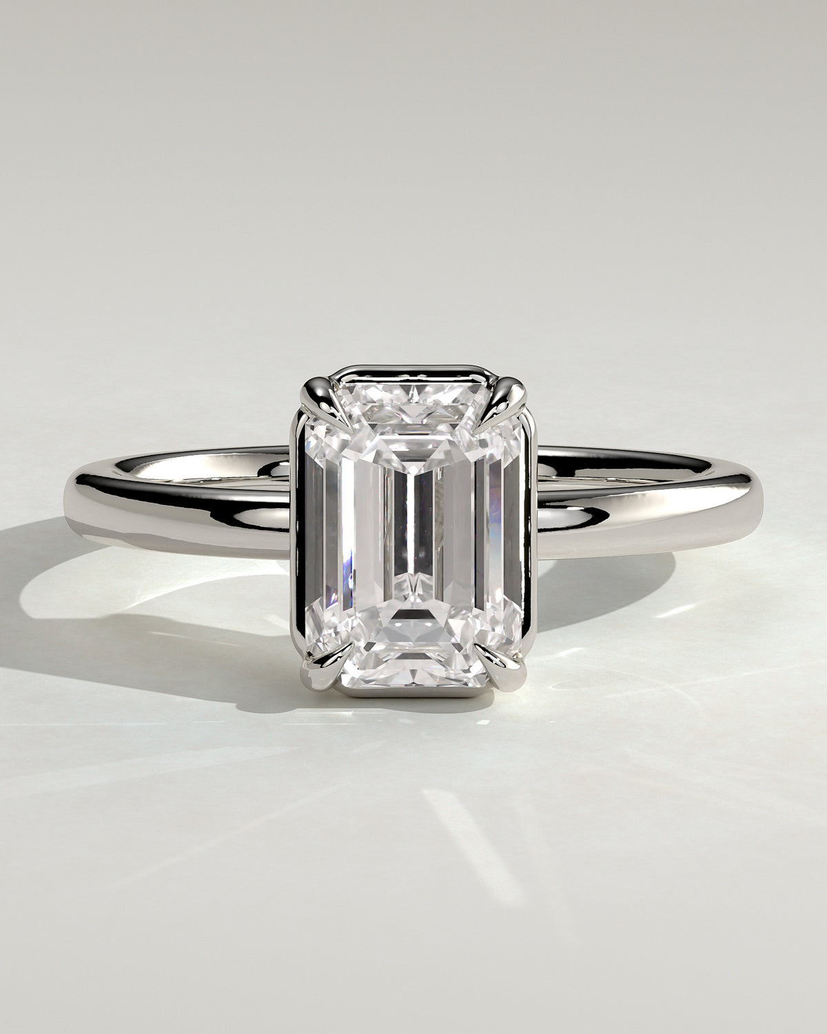 MET 0123 - 2 ct center stone - 18k White Gold source reference - front view