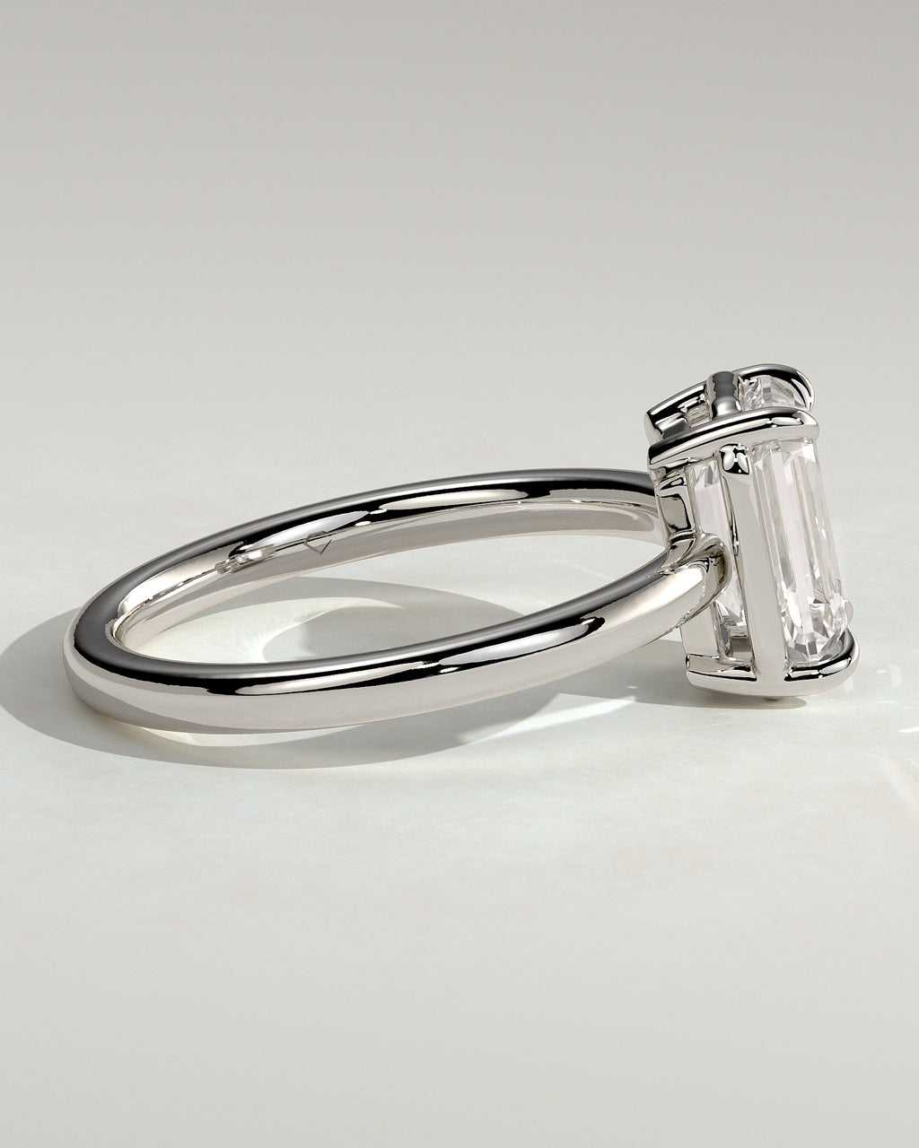 MET 0123 - 2 ct center stone - 18k White Gold source reference - setting detail view