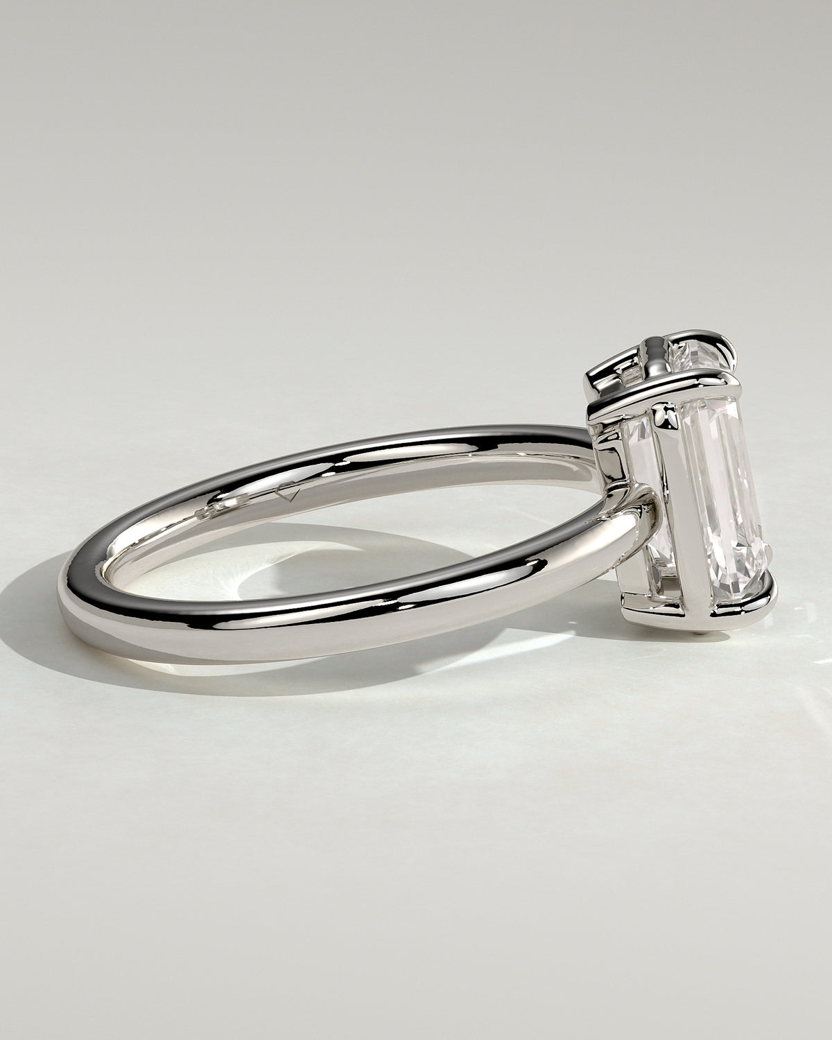 MET 0123 - 2 ct center stone - 18k White Gold source reference - setting detail view