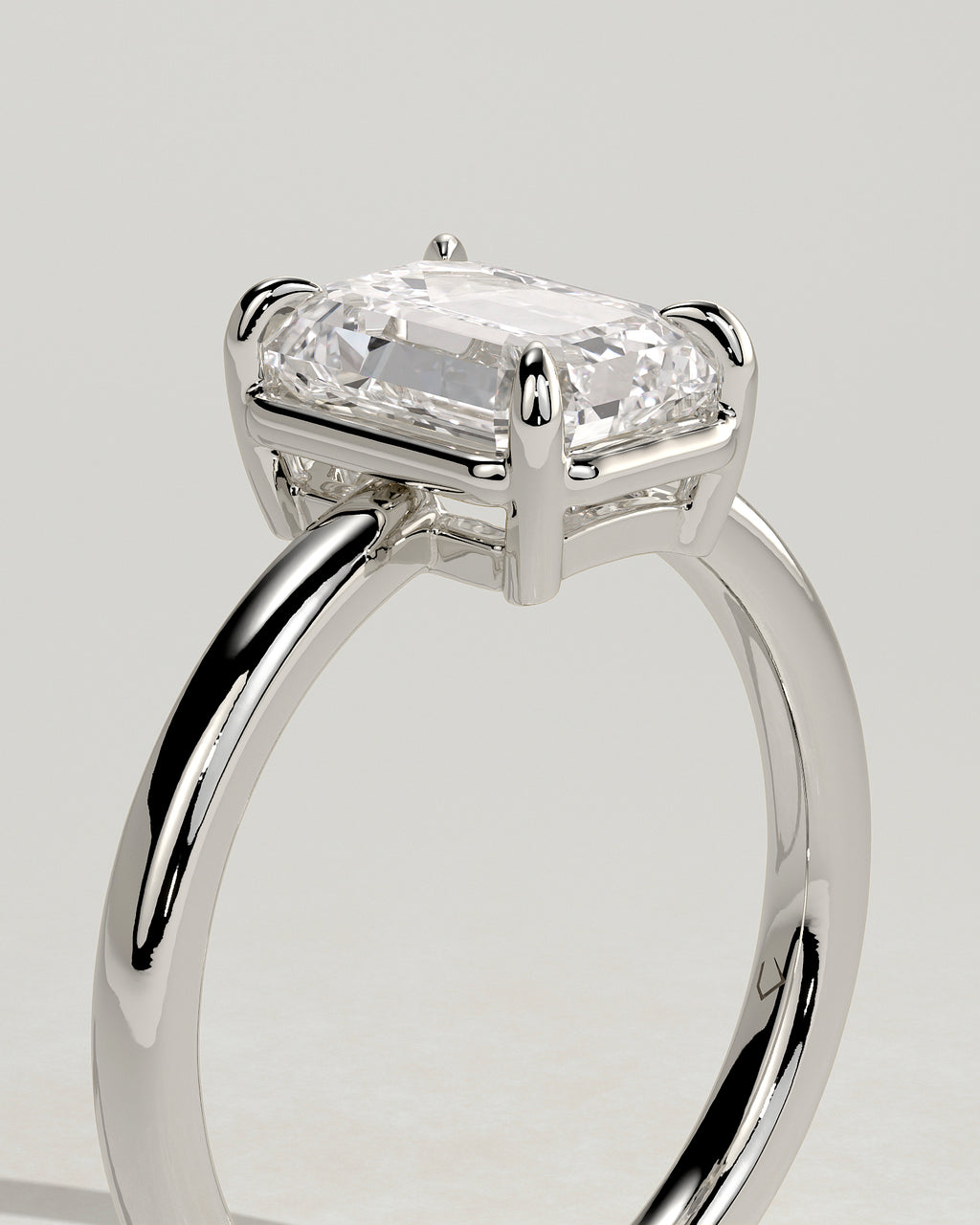 MET 0123 - 2 ct center stone - 18k White Gold source reference - setting detail view