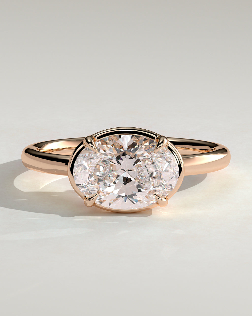 MET 0124 - 2 ct center stone - 18k Rose Gold source reference - front view