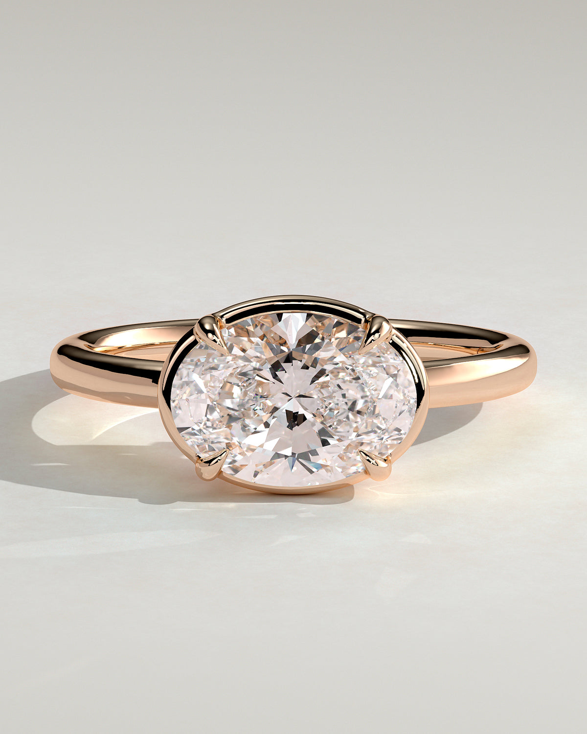MET 0124 - 2 ct center stone - 18k Rose Gold source reference - front view