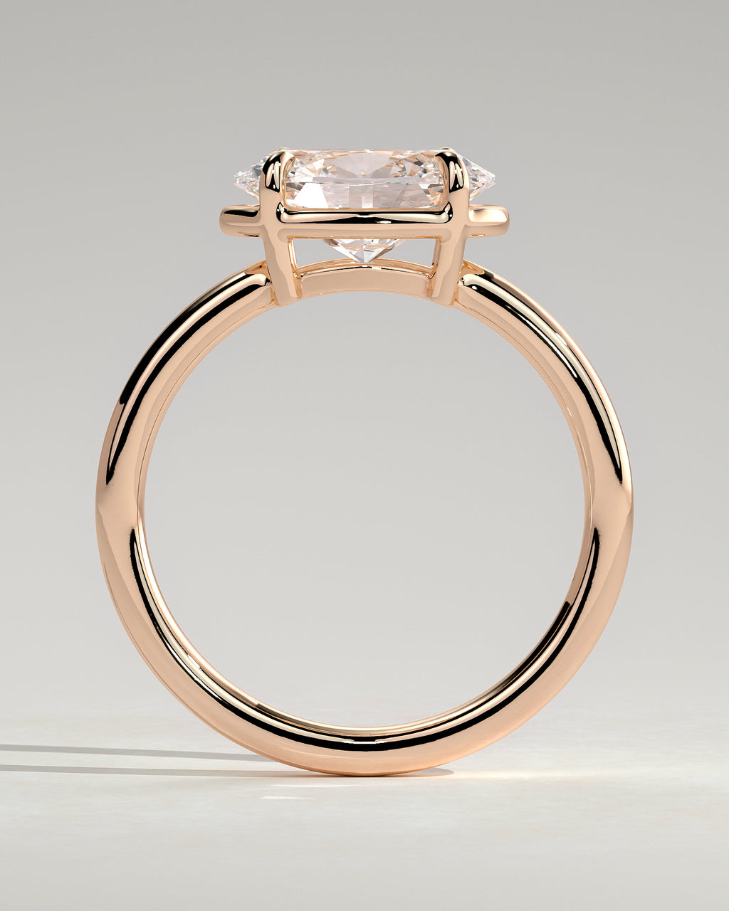 MET 0124 - 2 ct center stone - 18k Rose Gold source reference - setting detail view