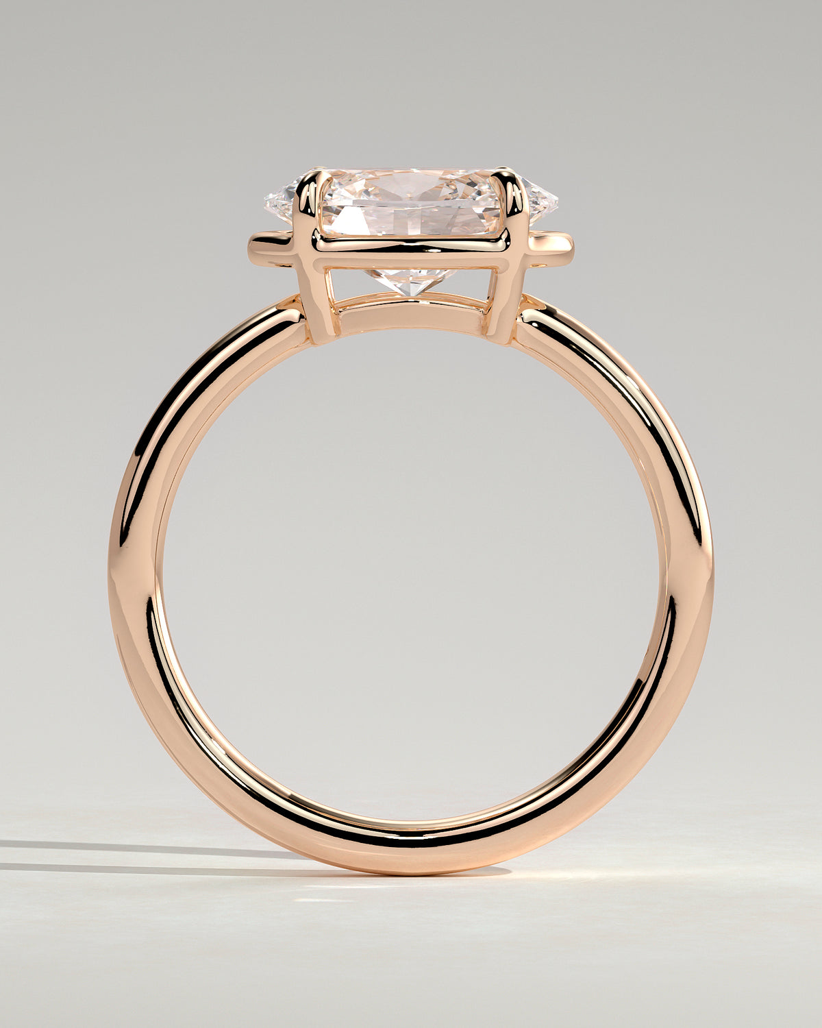 MET 0124 - 2 ct center stone - 18k Rose Gold source reference - setting detail view