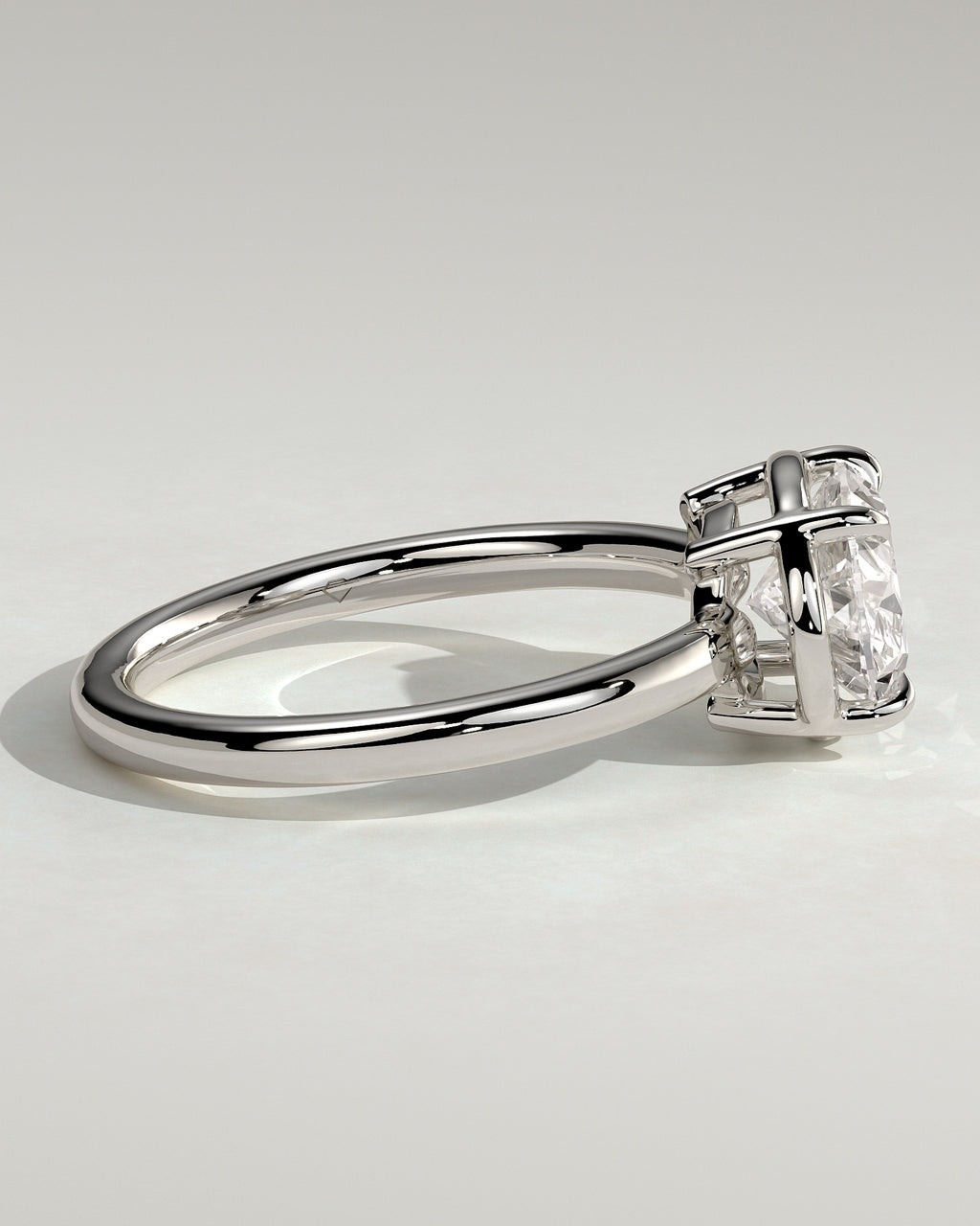 MET 0124 - 2 ct center stone - 18k White Gold source reference - setting detail view