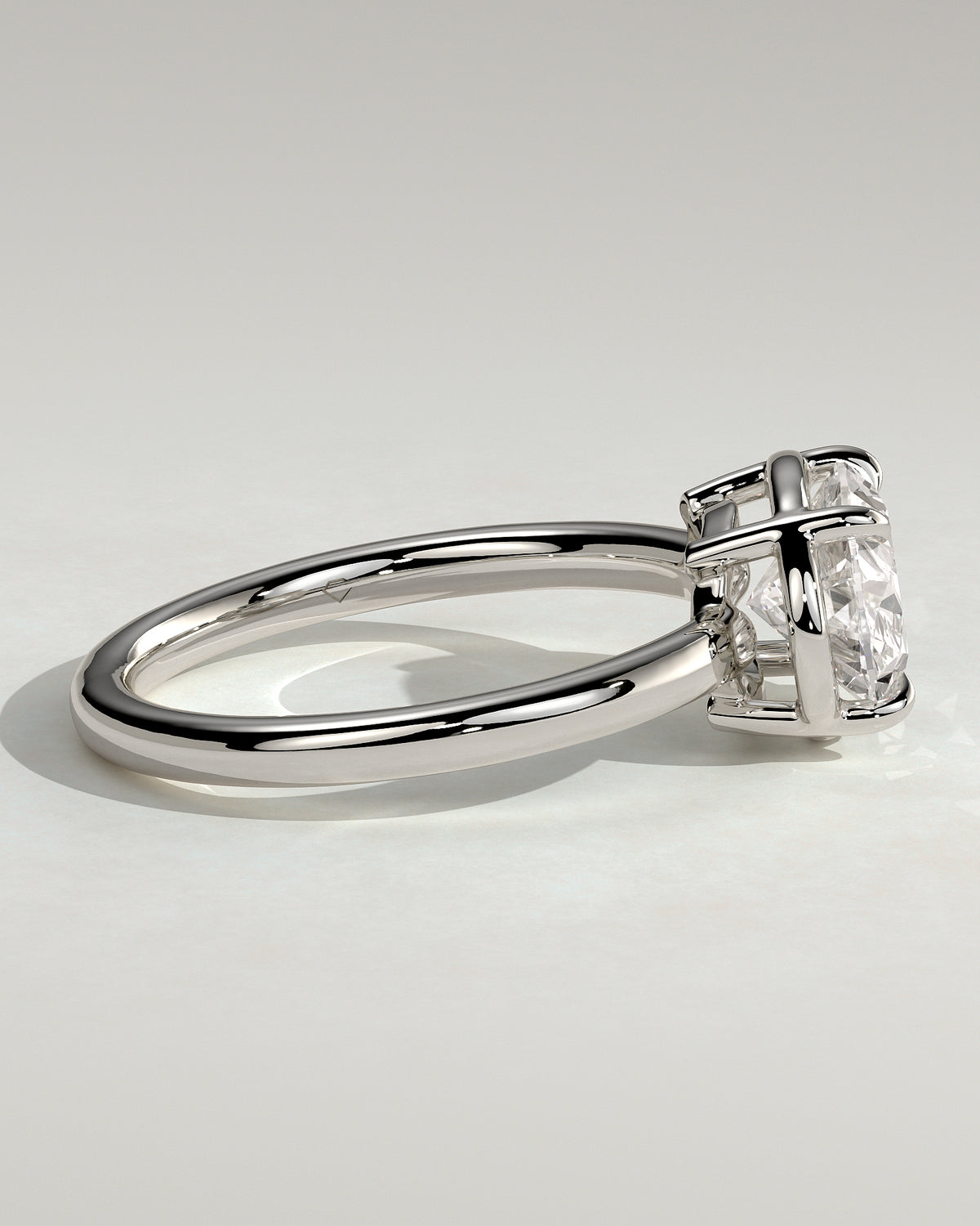 MET 0124 - 2 ct center stone - 18k White Gold source reference - setting detail view