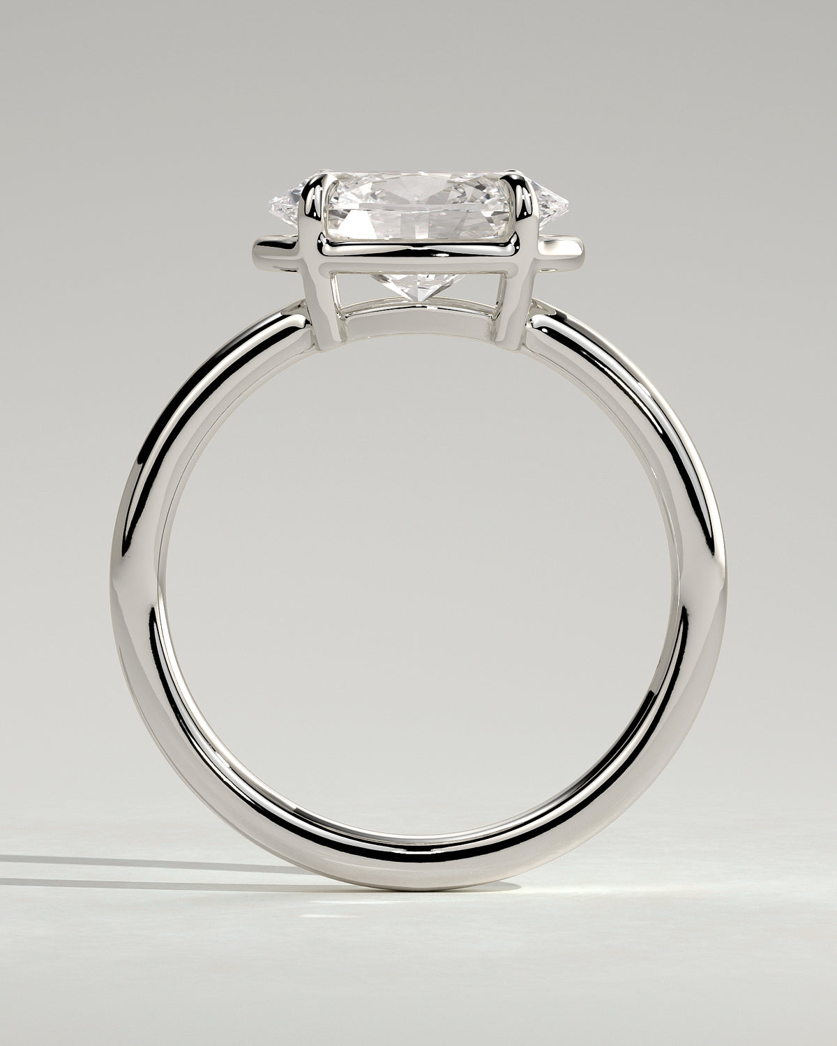 MET 0124 - 2 ct center stone - 18k White Gold source reference - setting detail view