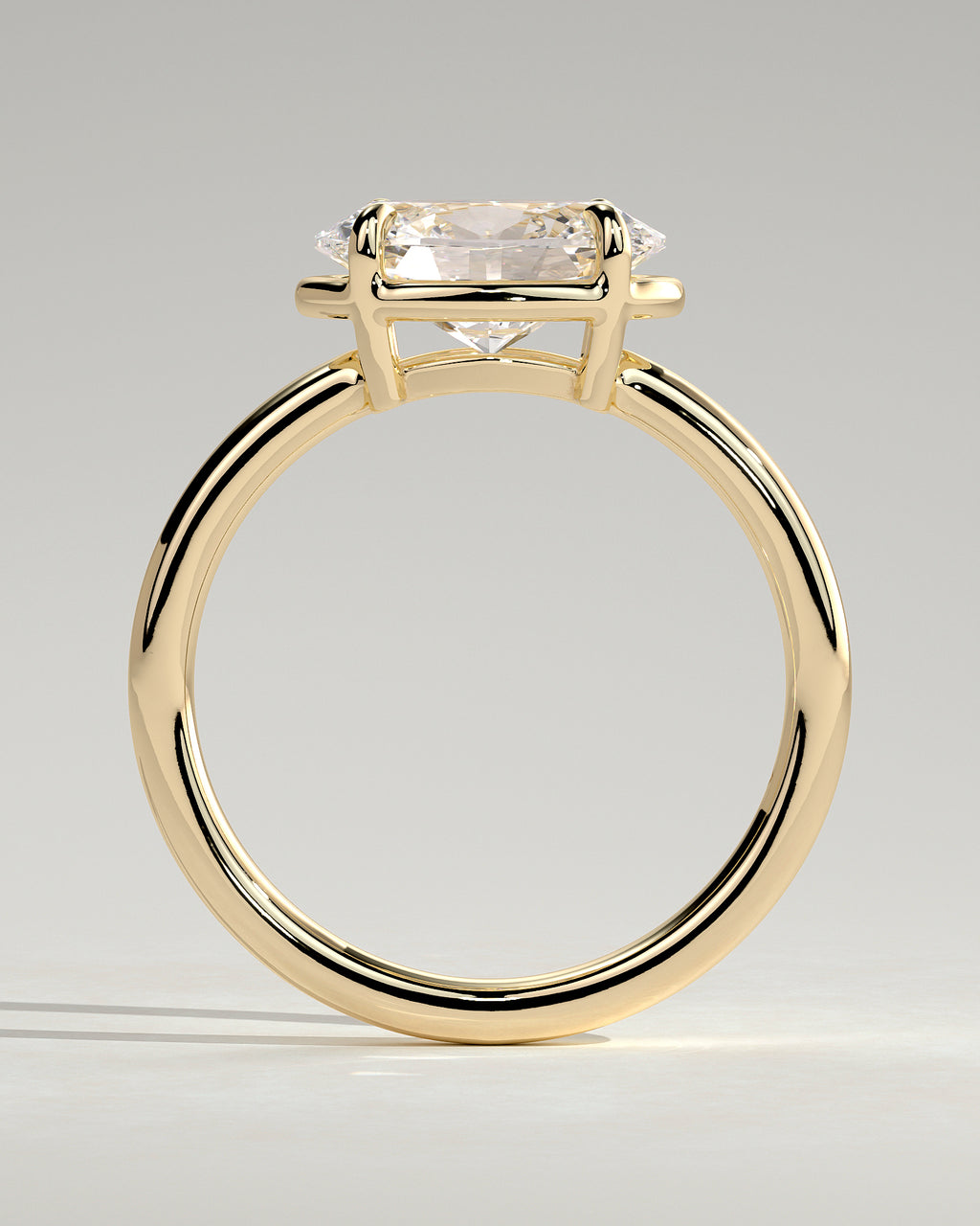MET 0124 - 2 ct center stone - 18k Yellow Gold source reference - setting detail view