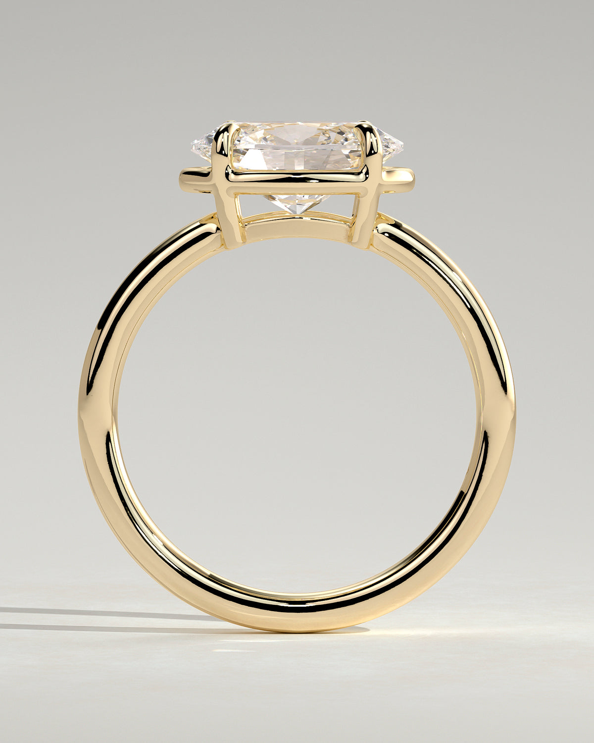 MET 0124 - 2 ct center stone - 18k Yellow Gold source reference - setting detail view