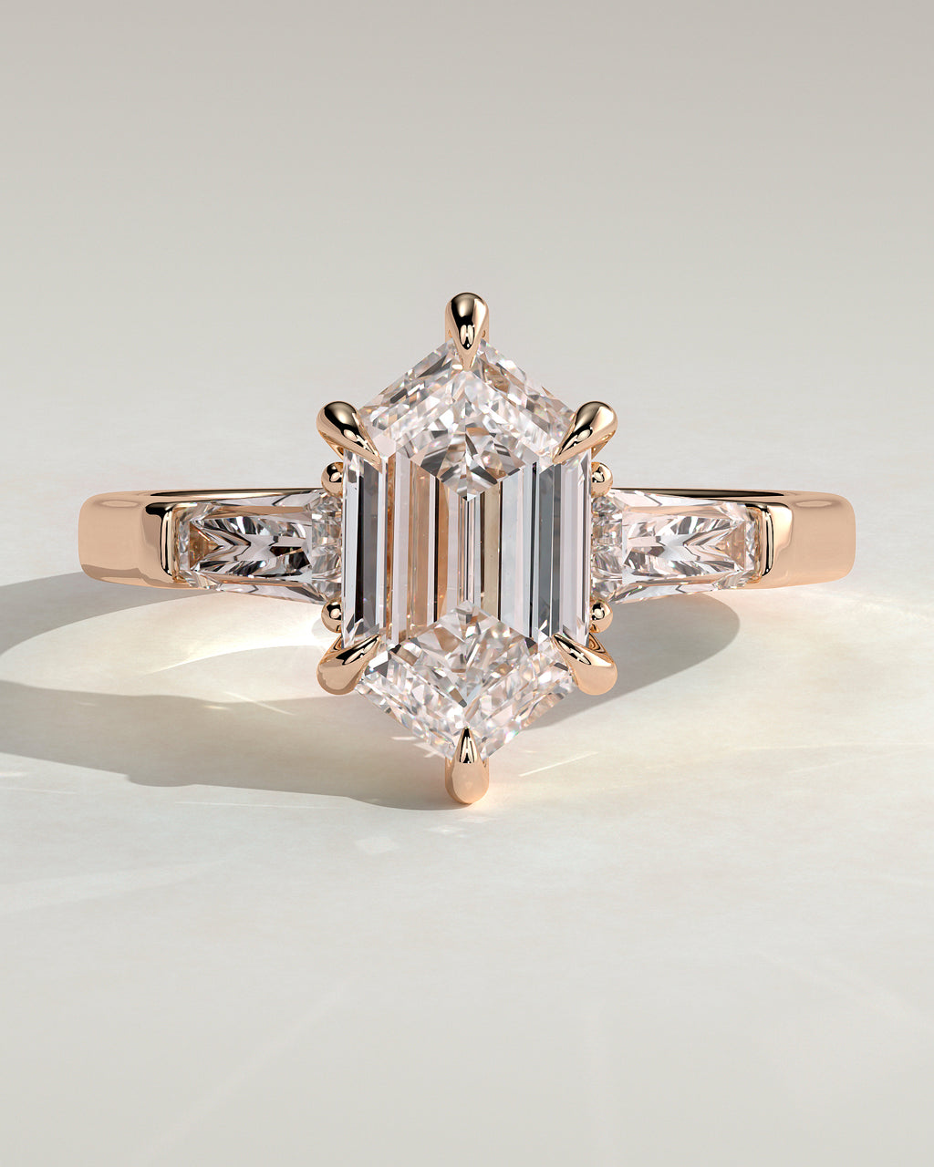 MET 0125 - 2 ct center stone - 18k Rose Gold source reference - front view