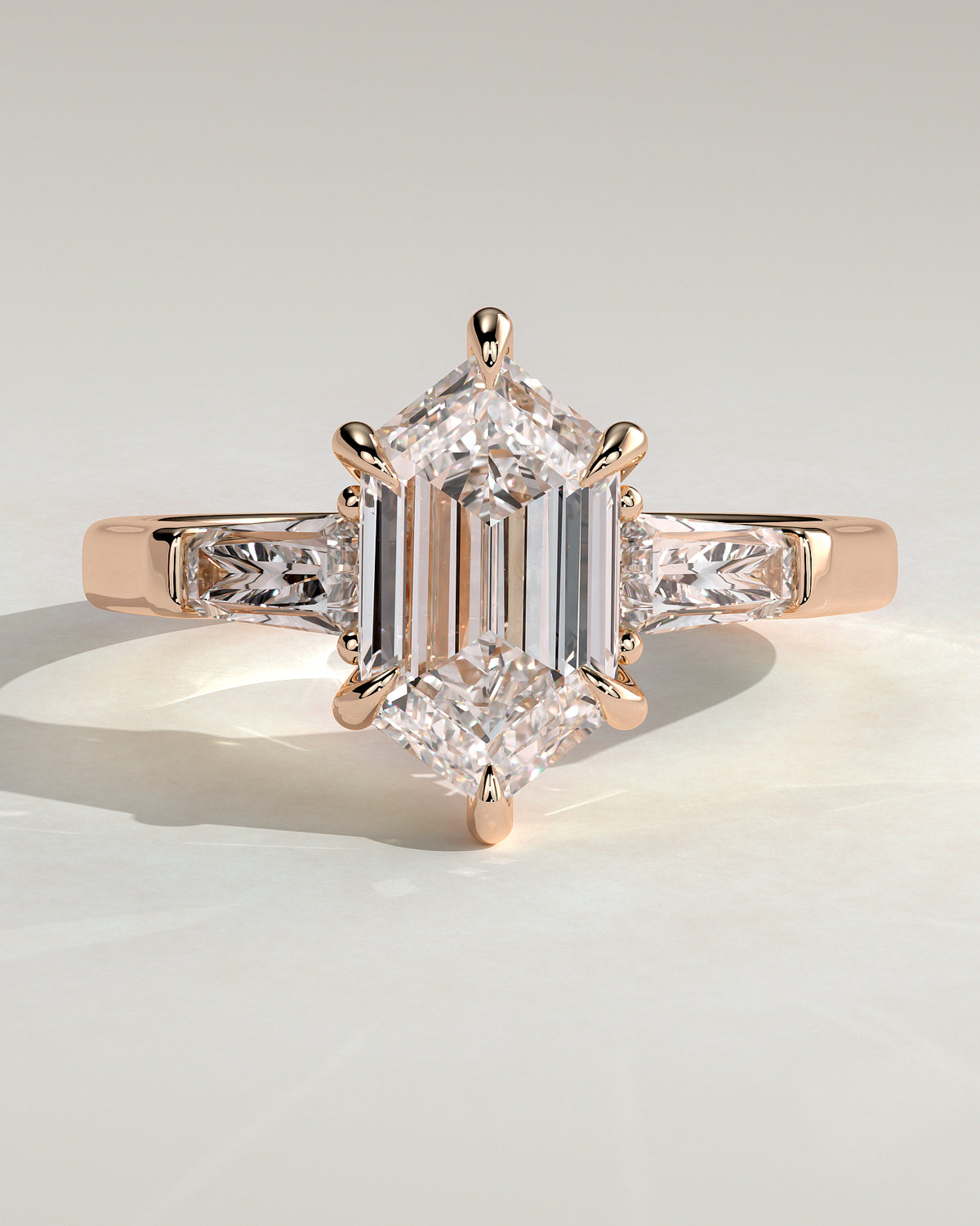 MET 0125 - 2 ct center stone - 18k Rose Gold source reference - front view